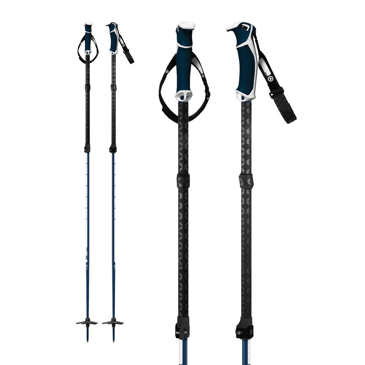 Genuine Guide Gear VIA skistaver Long Navy 115-145cm aluminium