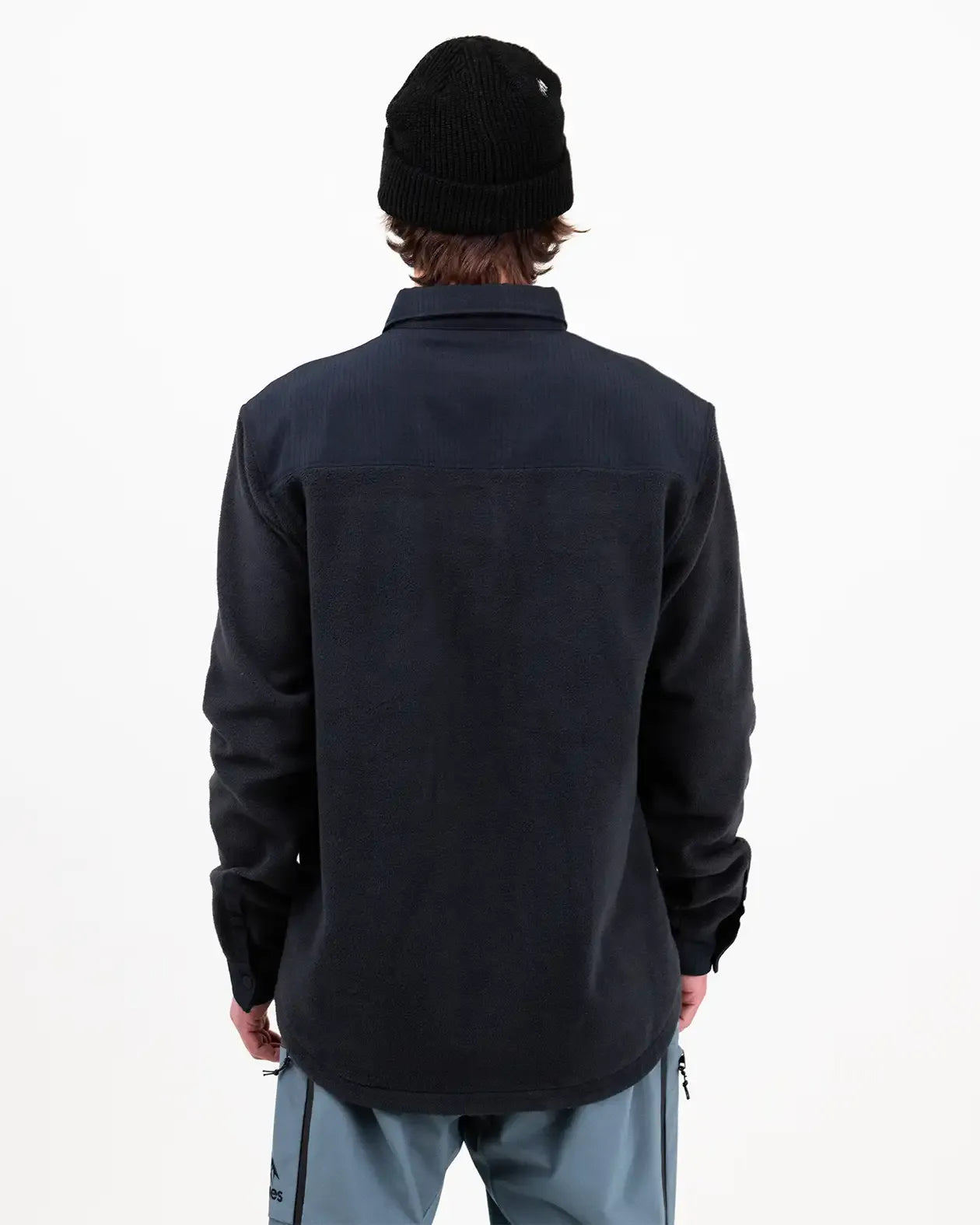 Jones December fleece skjorte stealth black lag