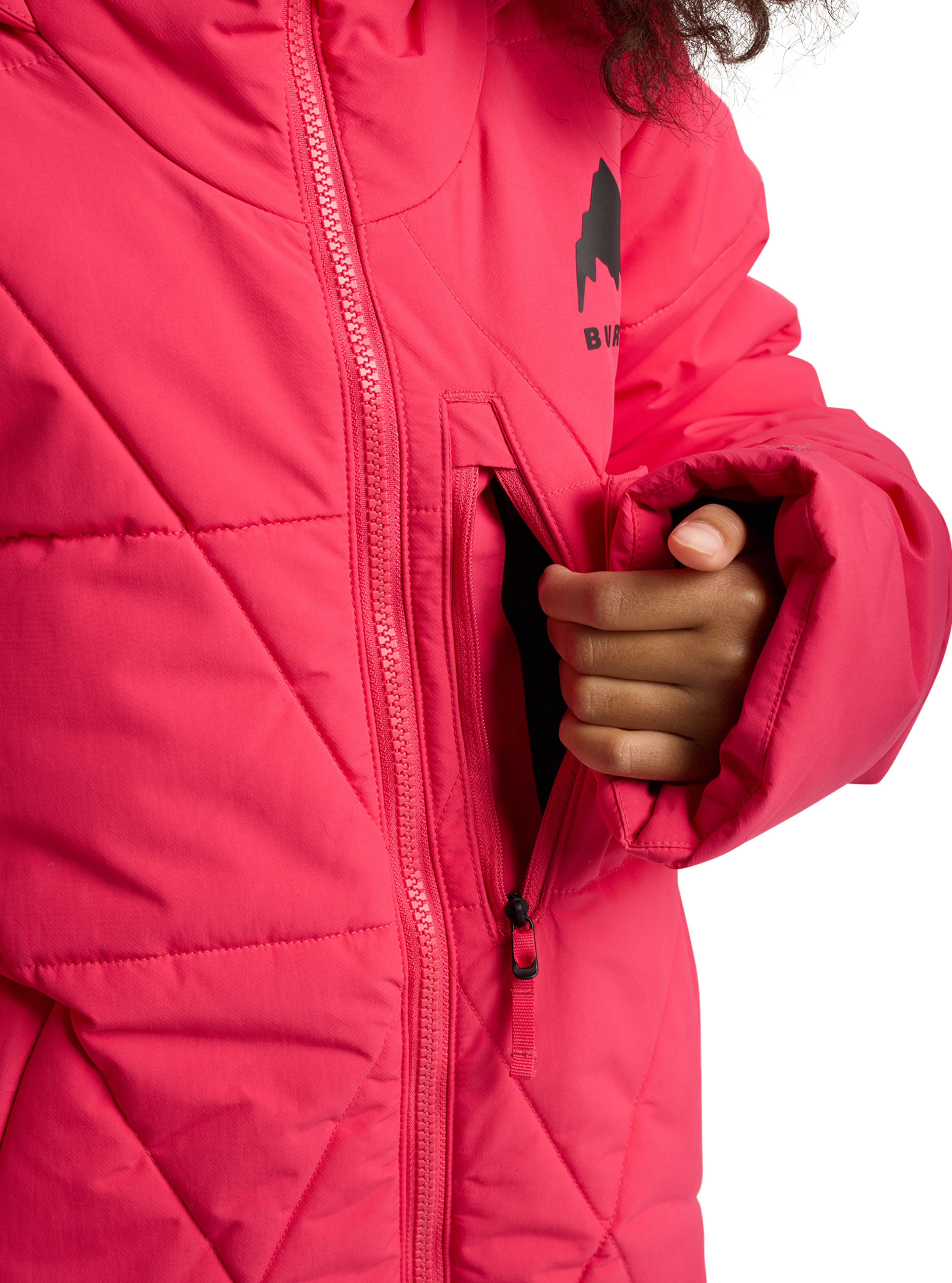 Burton Spindal 2L barnejakke Azalea Pink isolert
