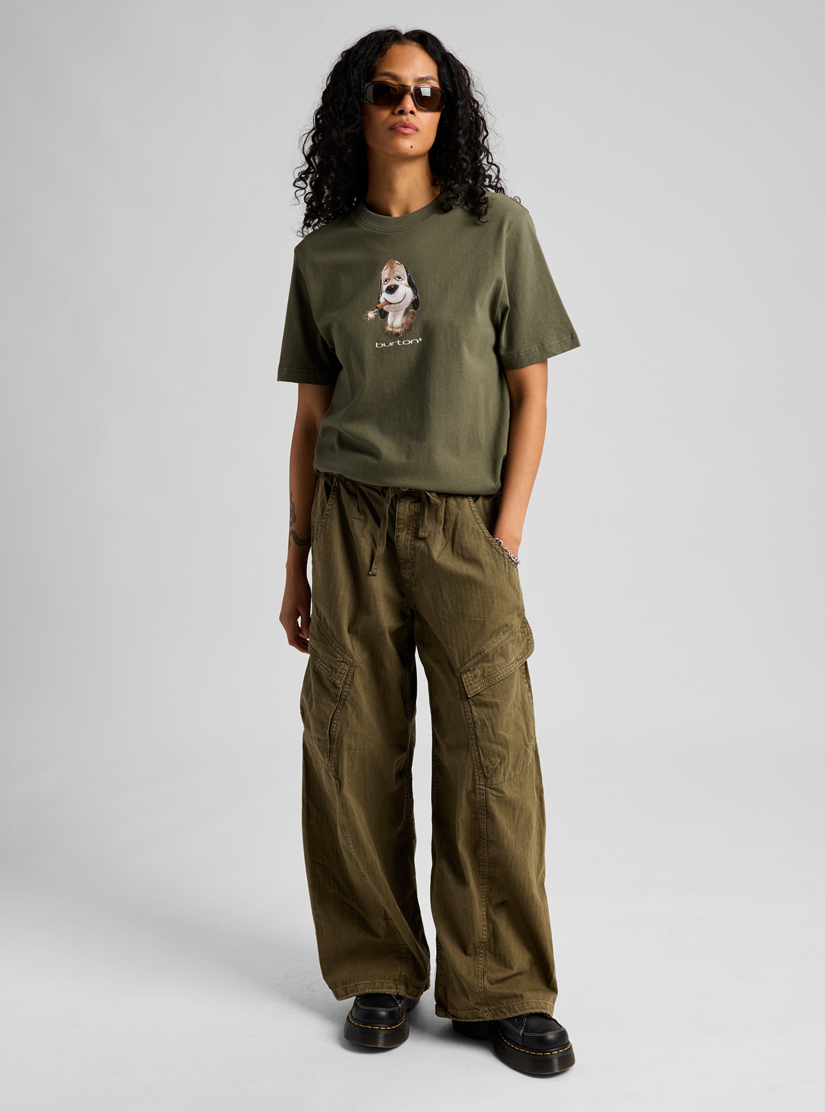 Burton Short Fuse t-skjorte Khaki Green kortermet