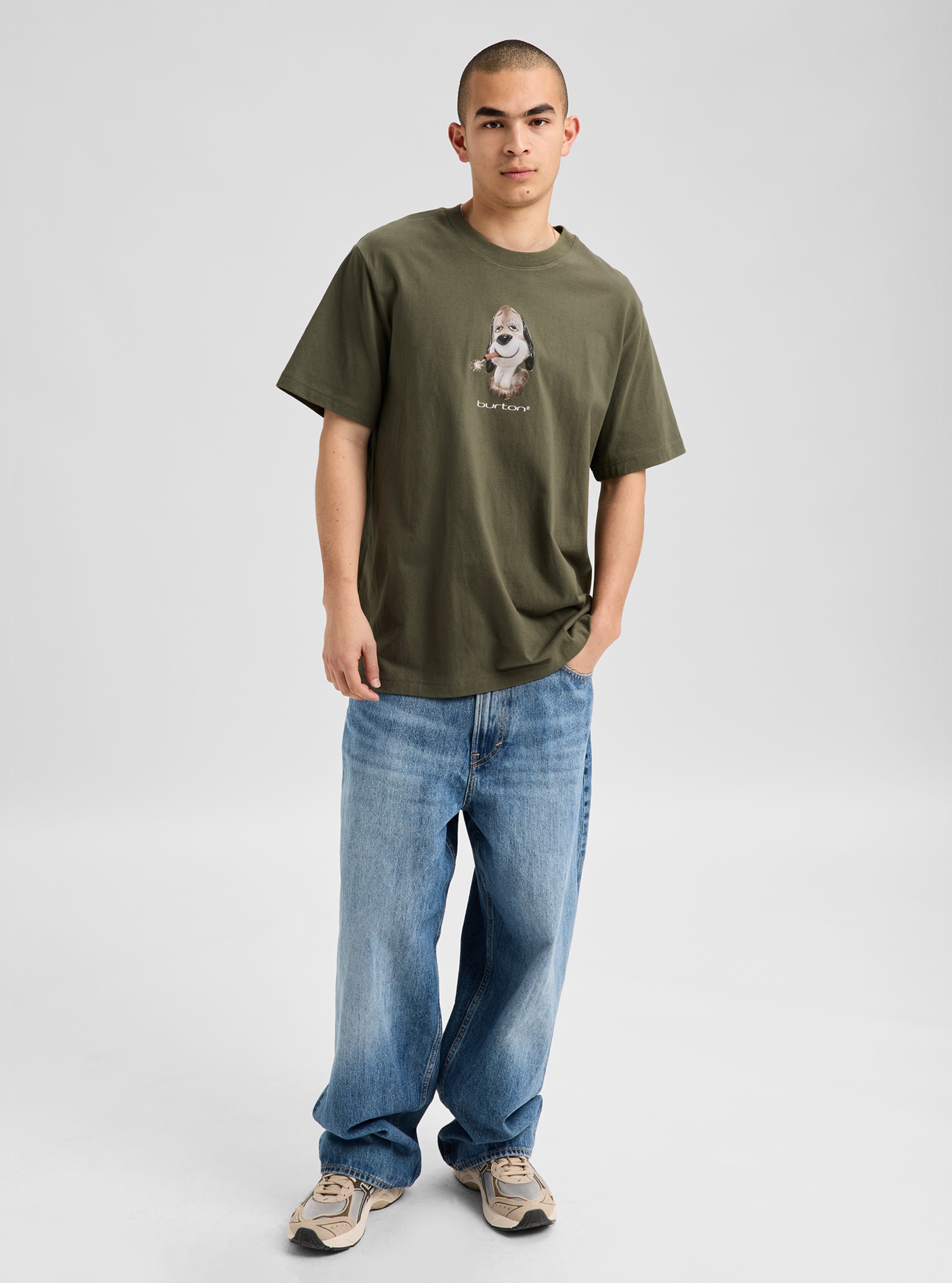 Burton Short Fuse t-skjorte Khaki Green kortermet