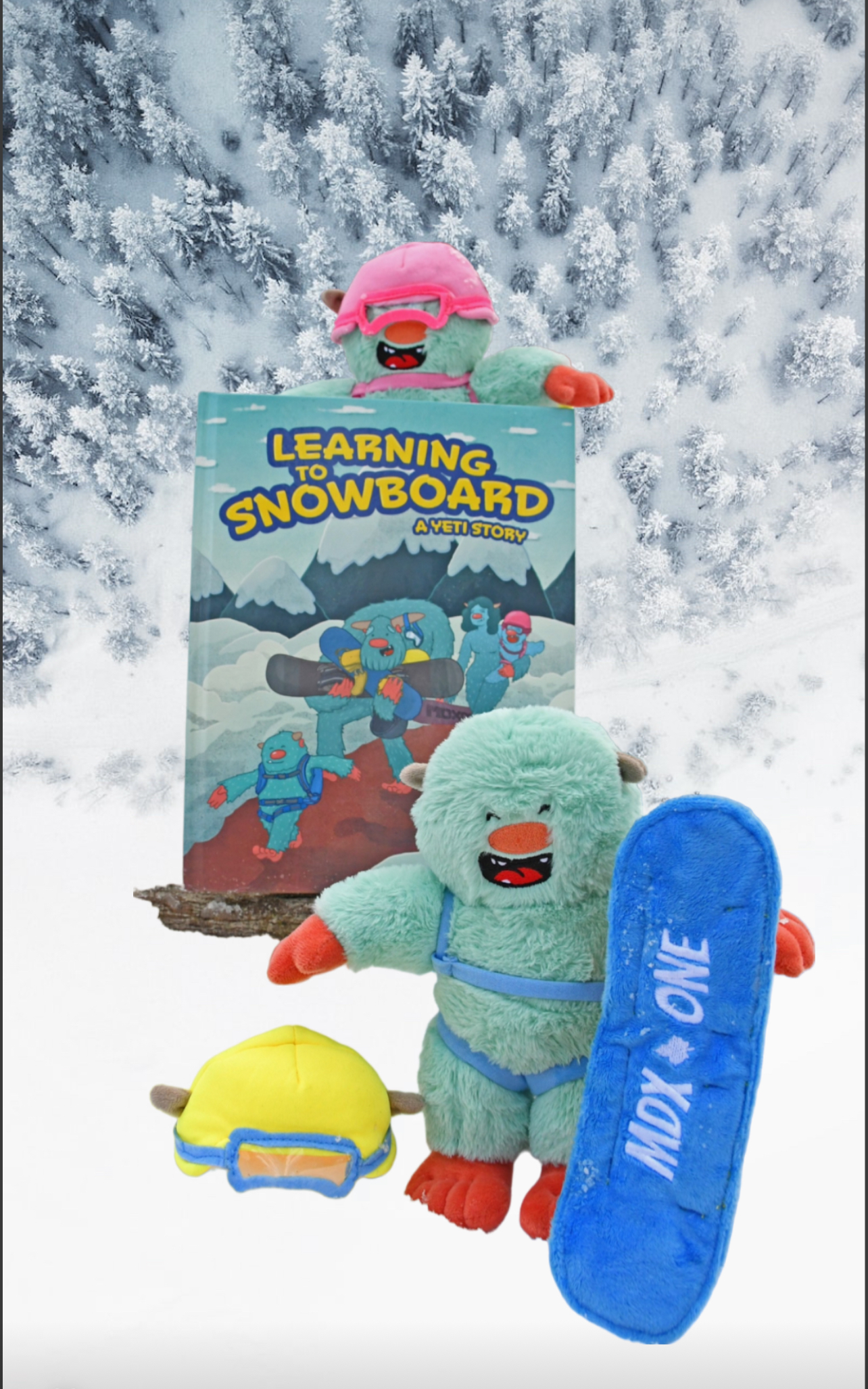 MDX One Yeti Story barnebok innbundet snowboard