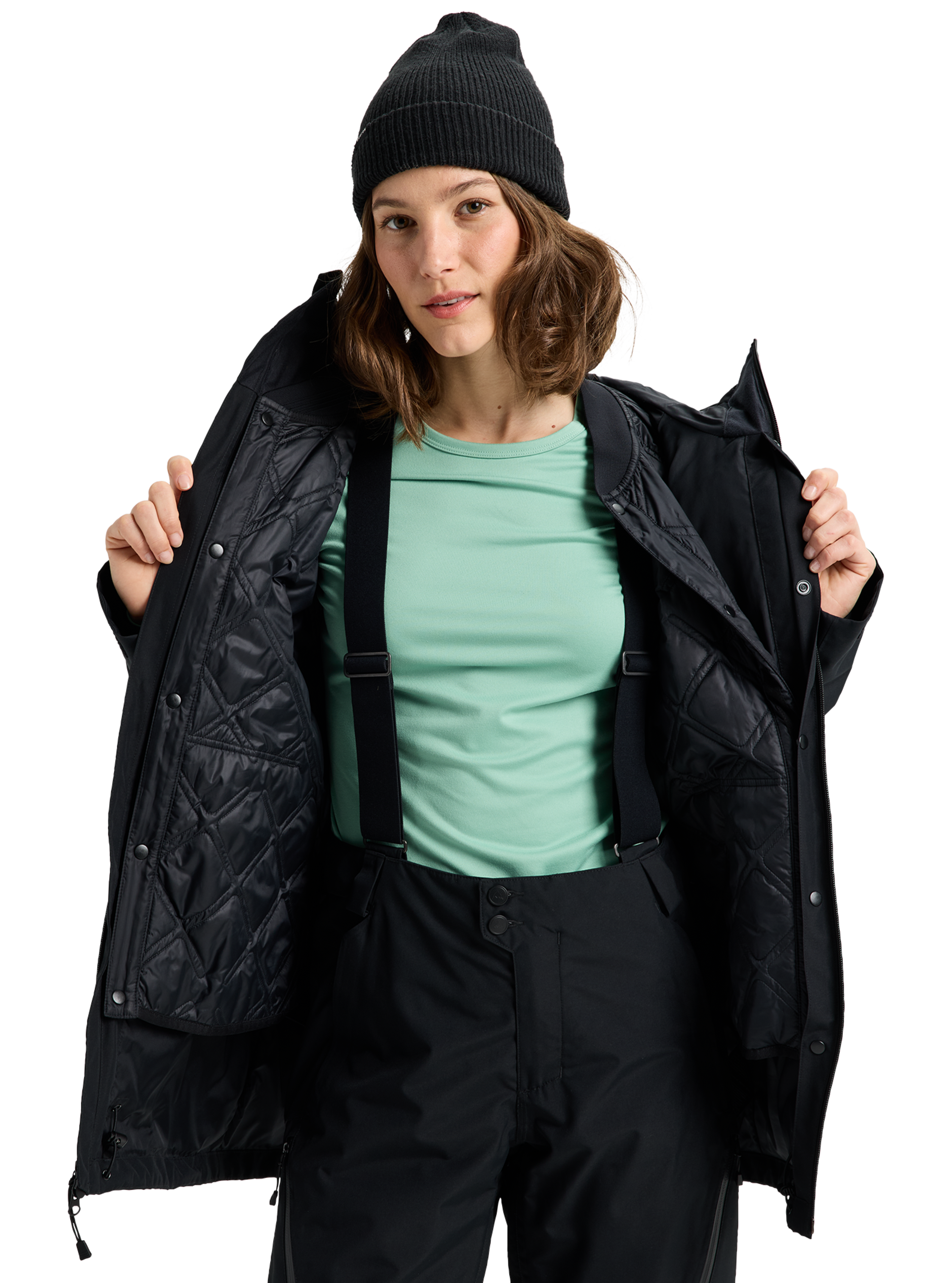 Burton Reserve 2L 3-in-1 jakke dame True Black vanntett