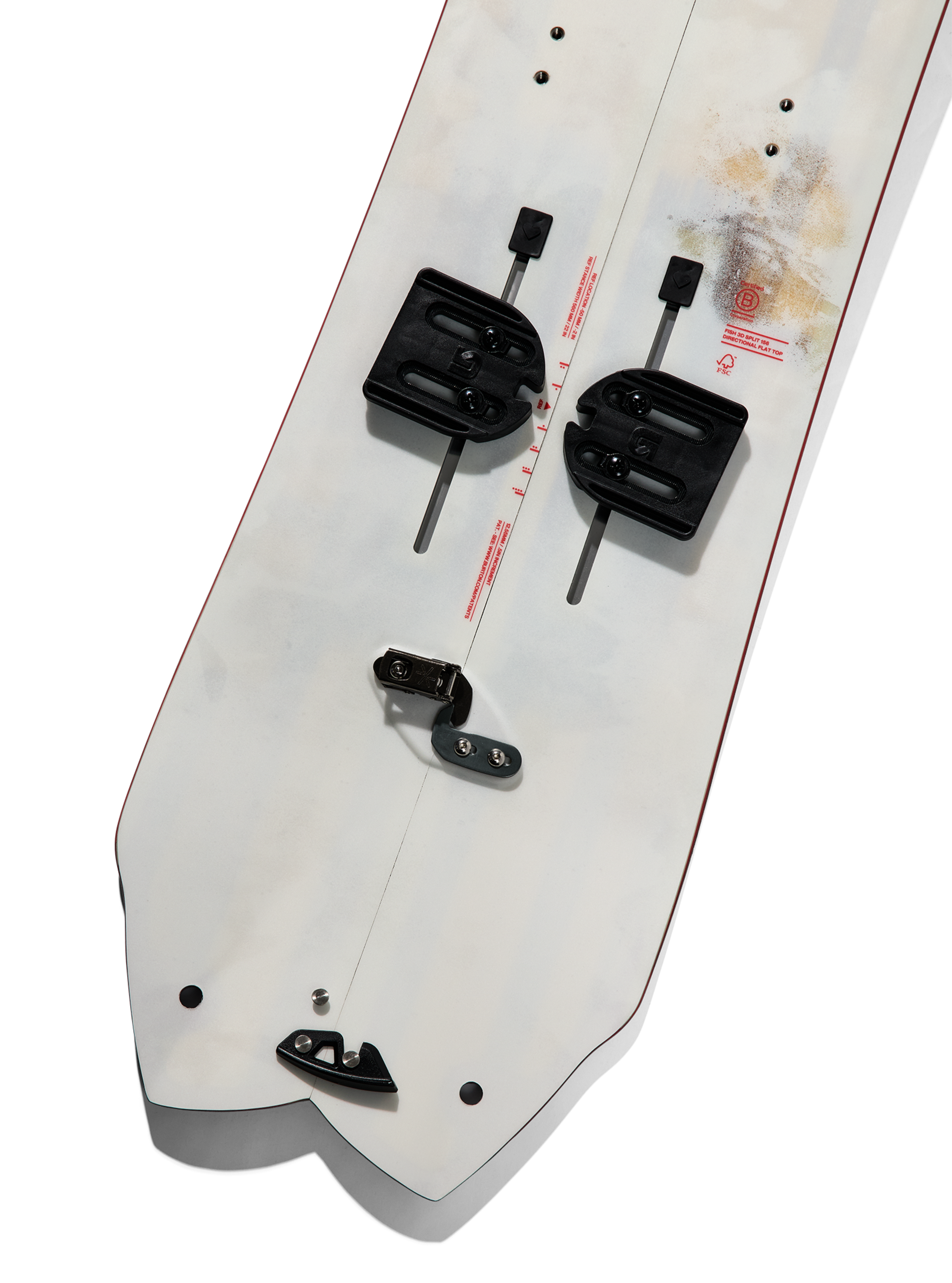 Burton Fish 3D Flat Top splitboard Black/White 156 dyp snø