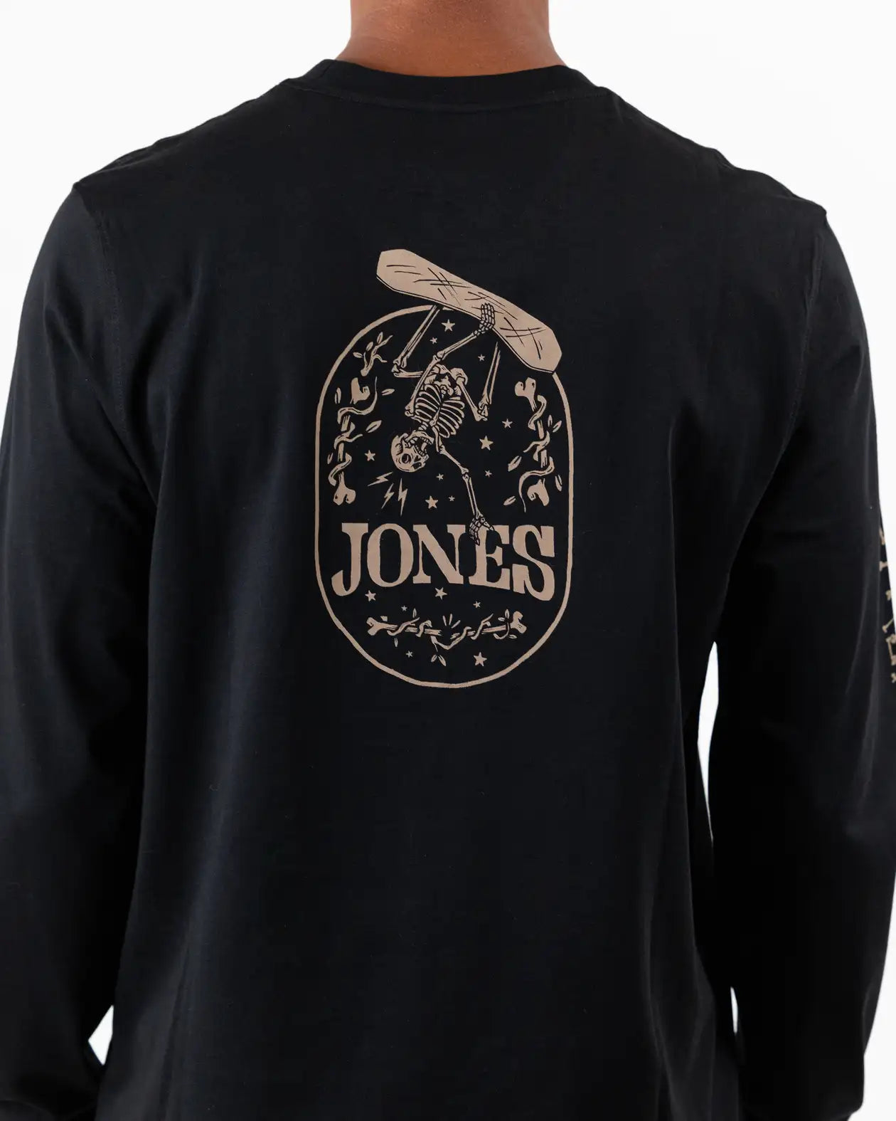 Jones Graphic Organic Cotton Long Sleeve t-skjorte smoke gray