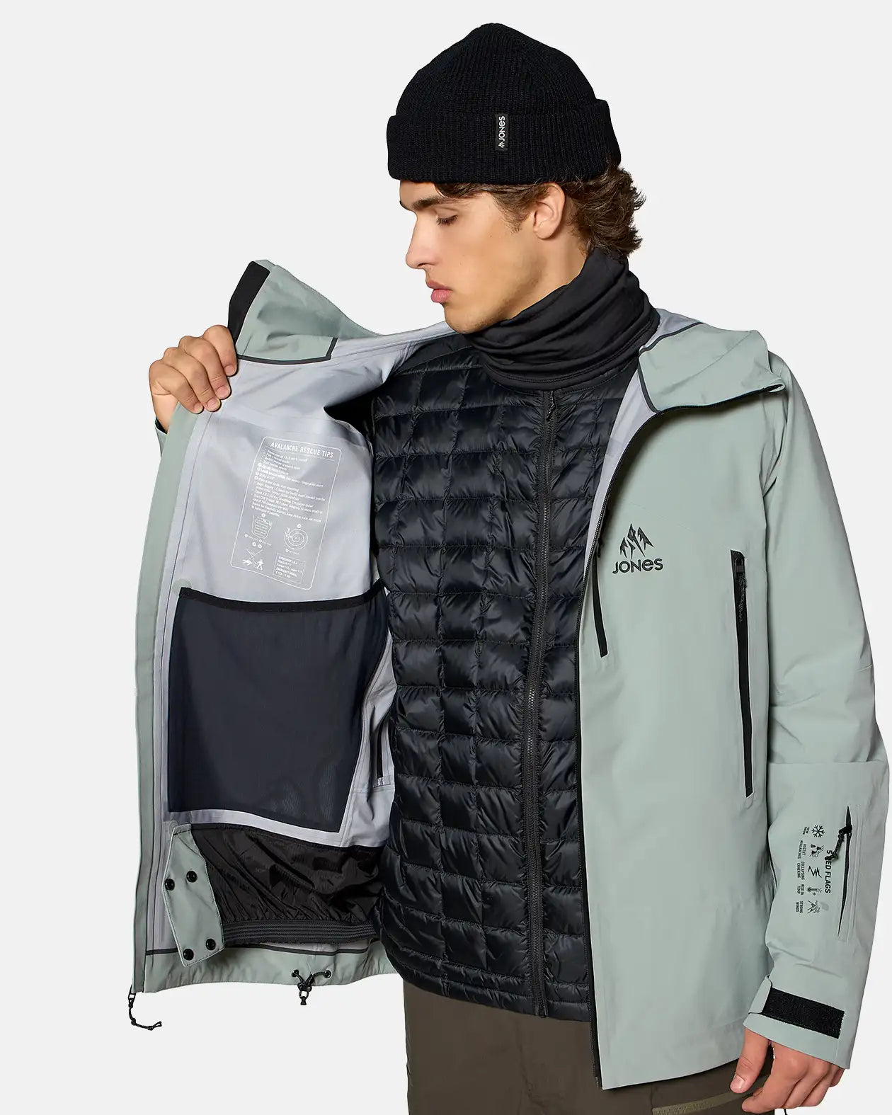 Jones Further 3L Stretch skalljakke midnight green L