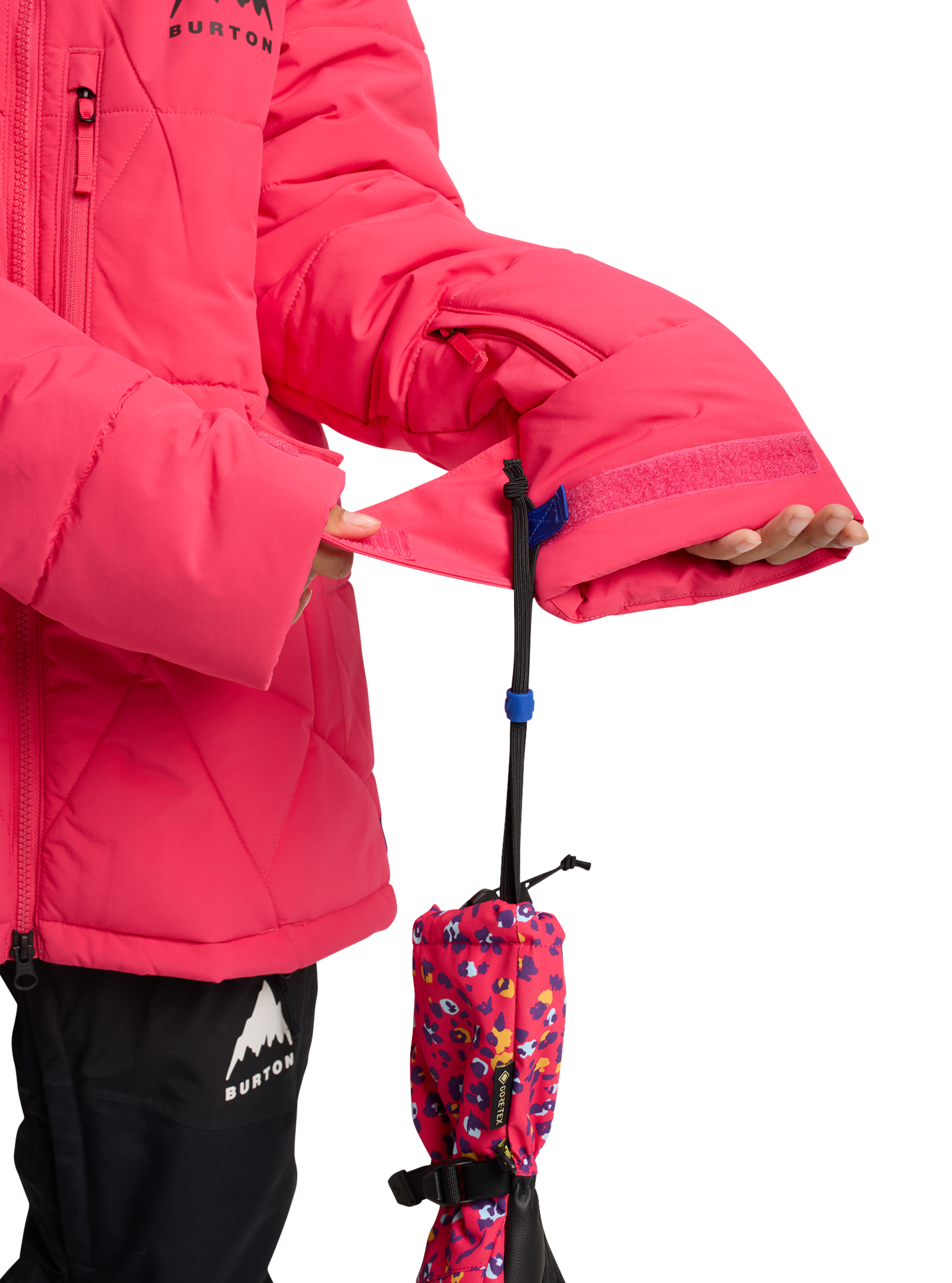 Burton Spindal 2L barnejakke Azalea Pink isolert