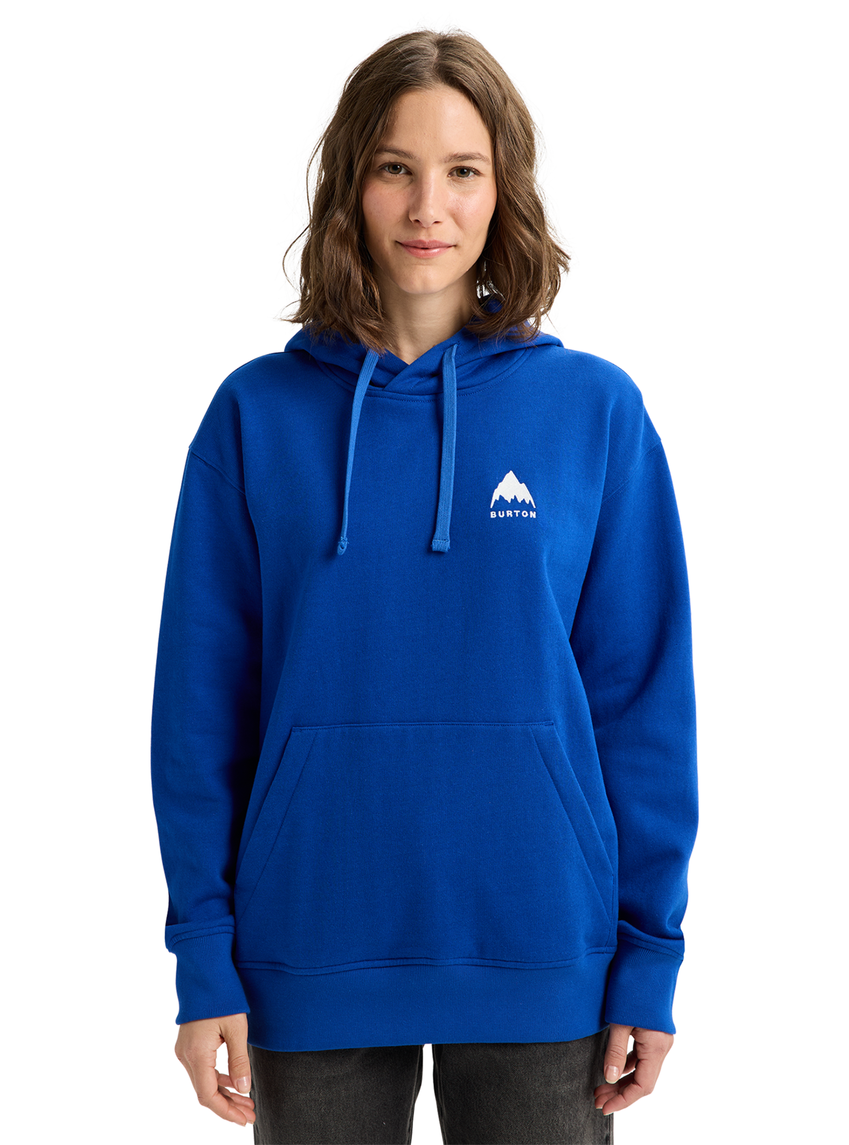 Burton Mountain Pullover hettegenser Jake Blue økologisk bomull