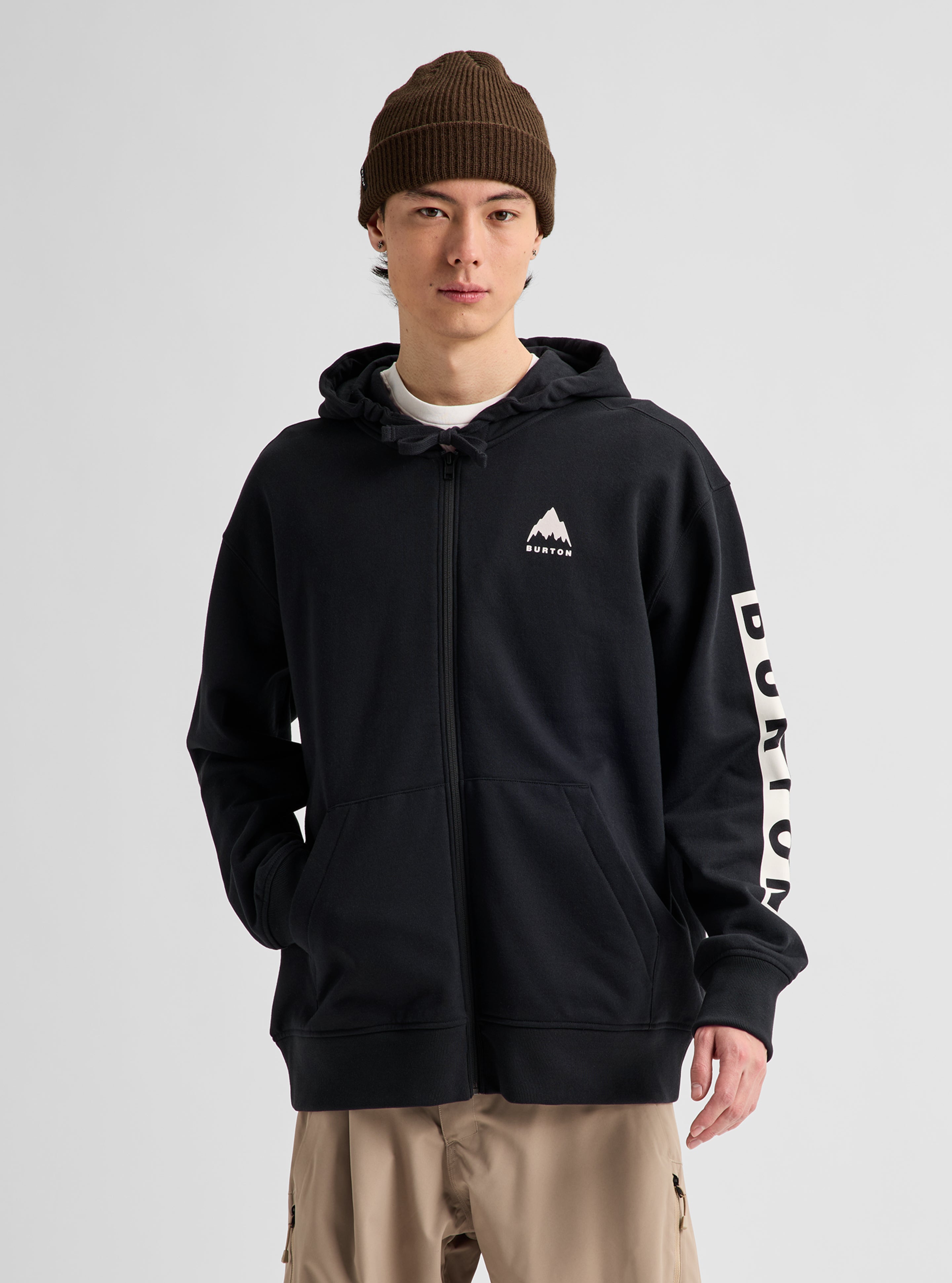 Burton Elite Full-Zip Hoodie hettegenser Dried Moss økologisk bomull