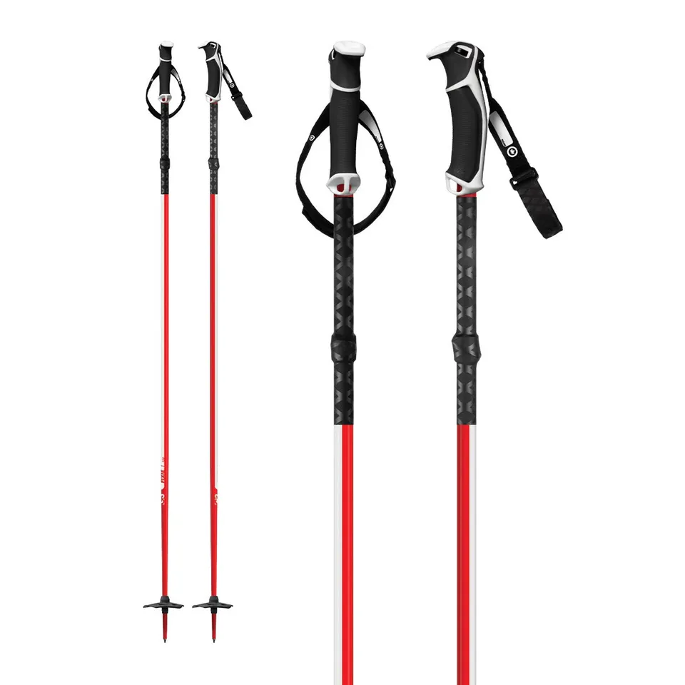 Genuine Guide Gear Fixie skistaver 125 cm rød aluminium