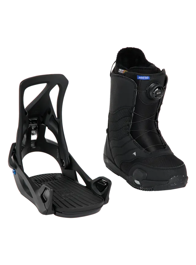 Burton Step On dame støvel bindingpakke svart 7