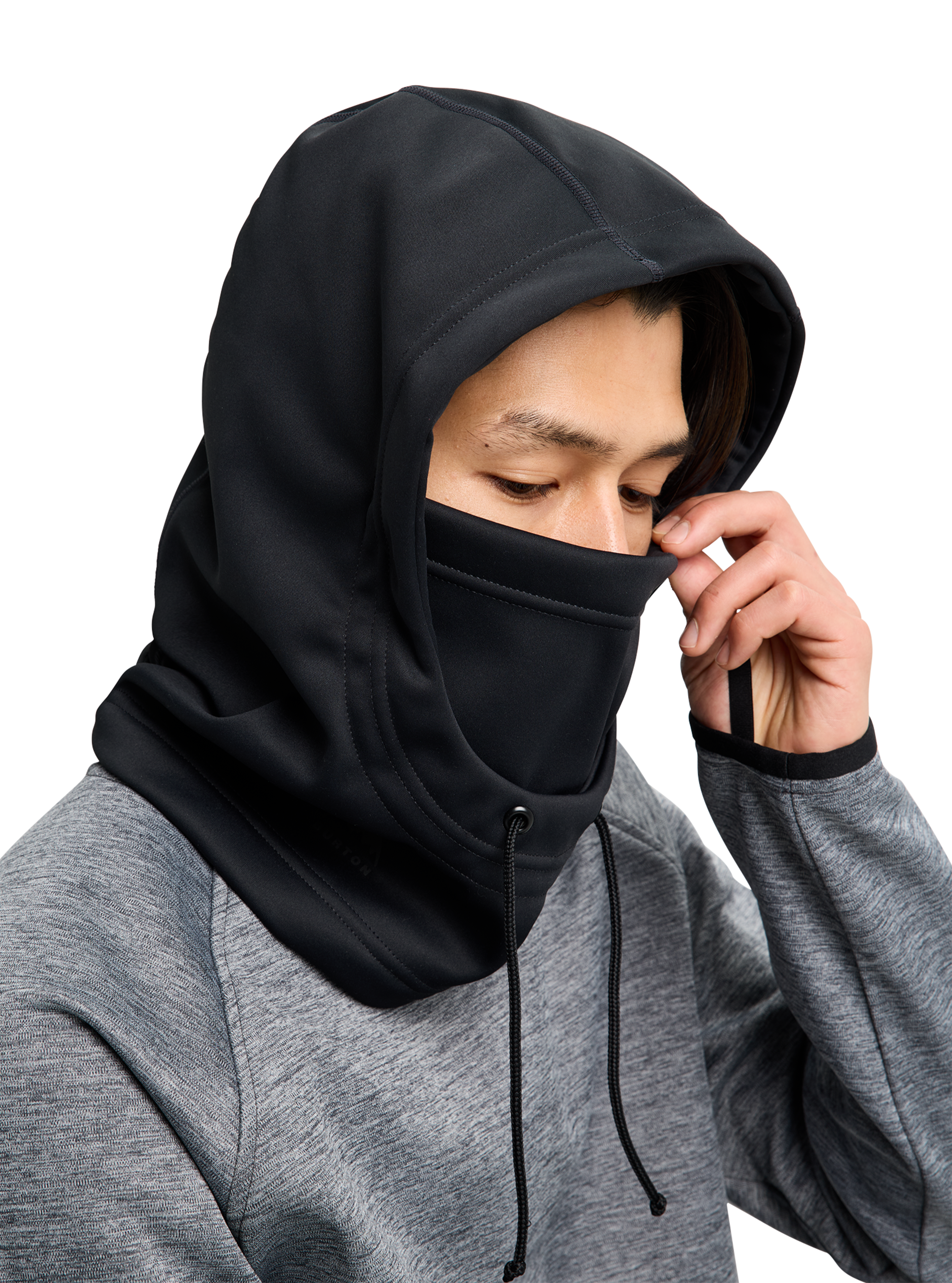 Burton Bonded Hood hette True Black vindtett fleece