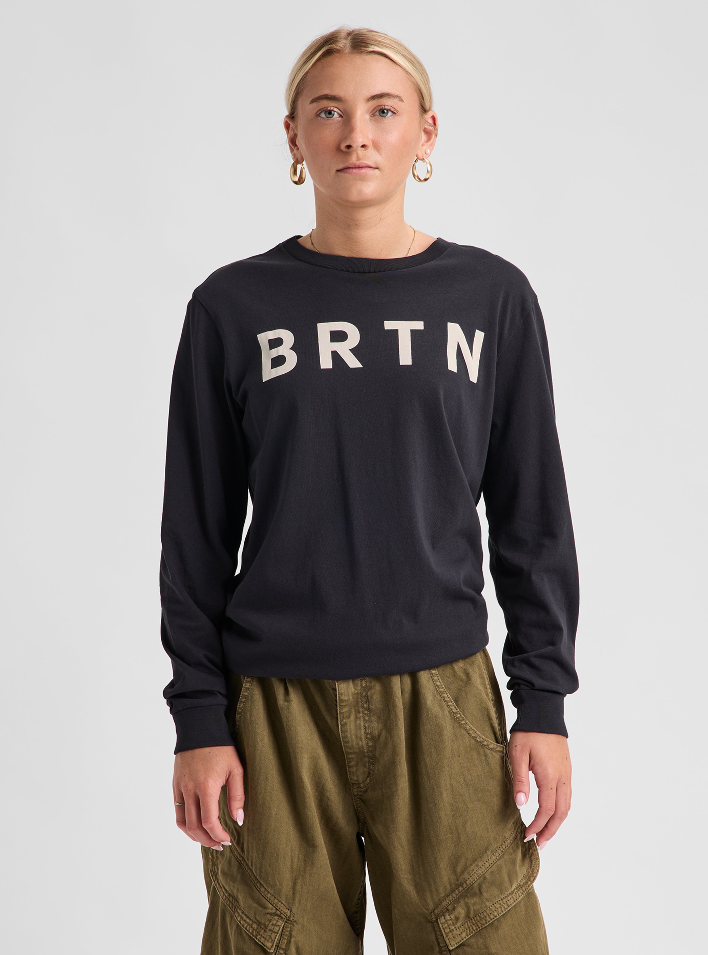 Burton BRTN langermet t-skjorte Dried Moss bomull