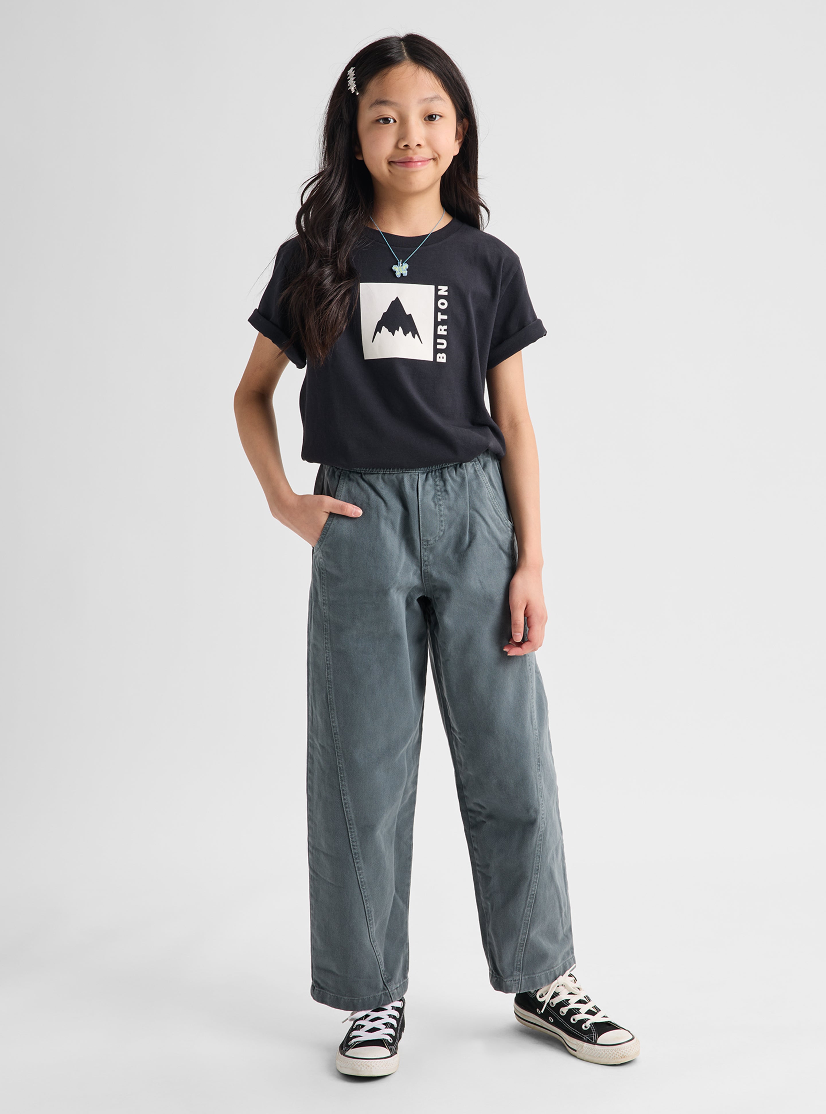 Burton Classic Mountain T-skjorte barn Moondust Purple