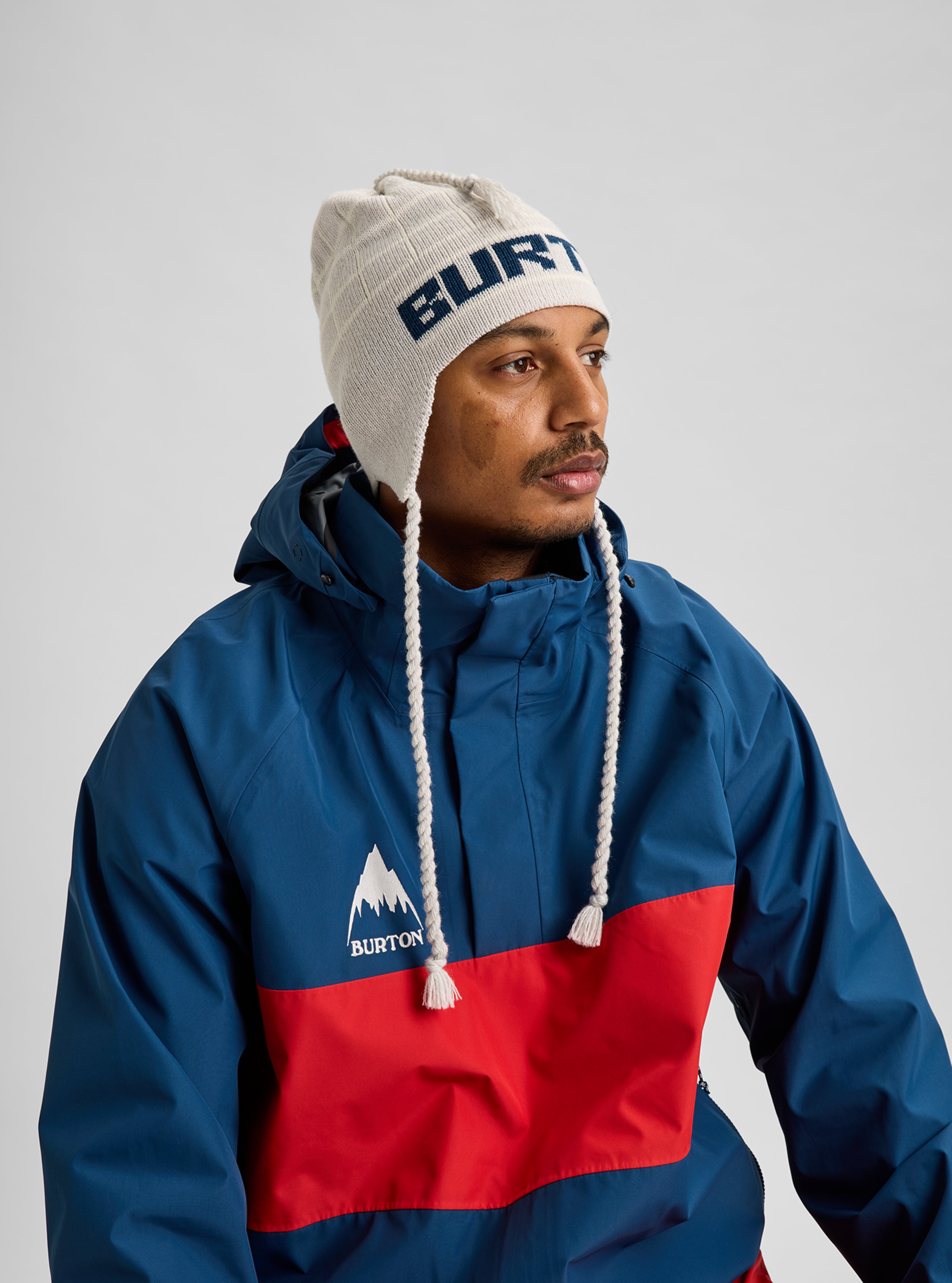 Burton 50th 80's Earflap lue Gray Heather retro