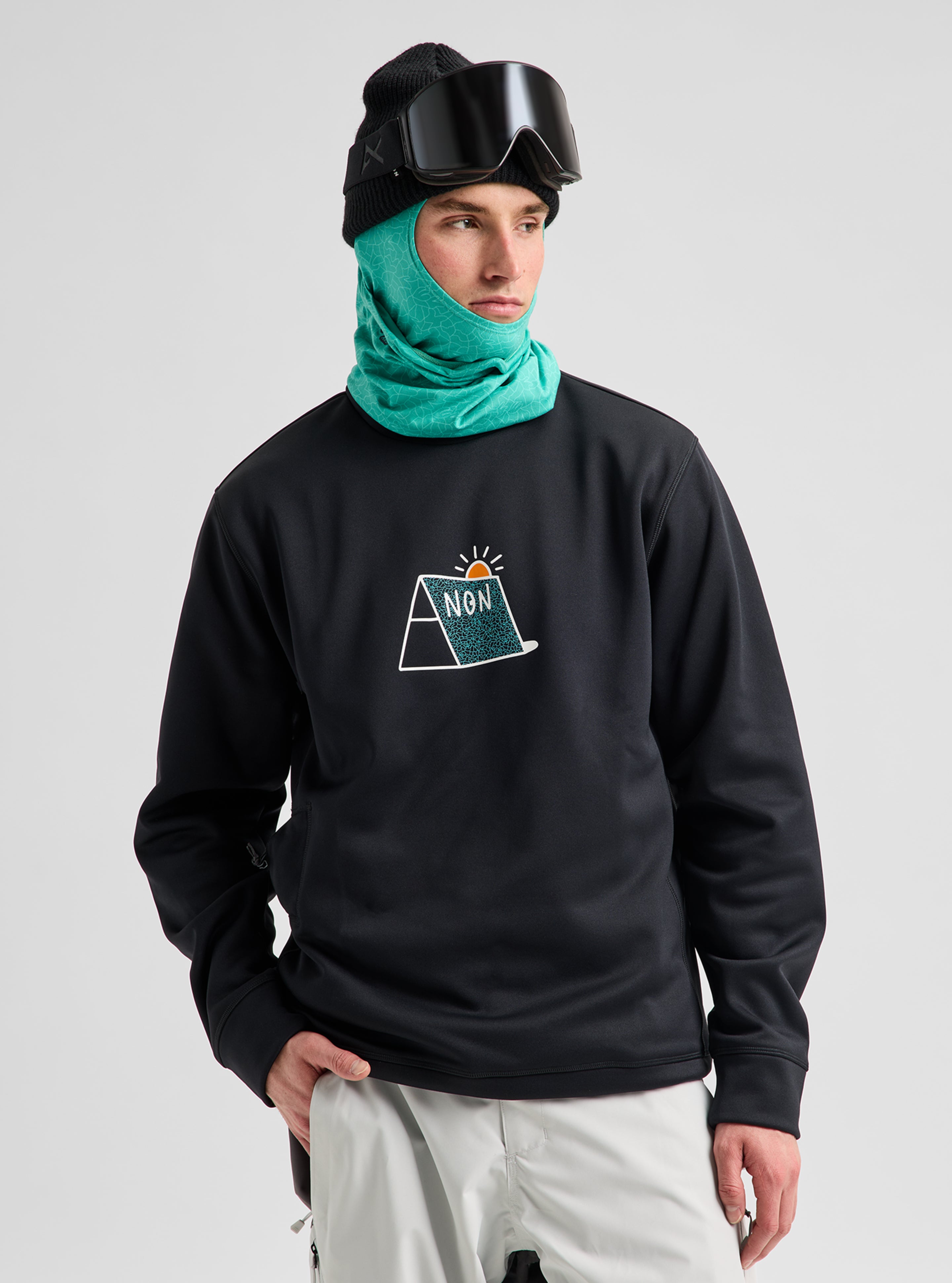 Burton Anon MFI Crewneck Pullover fleecegenser svart