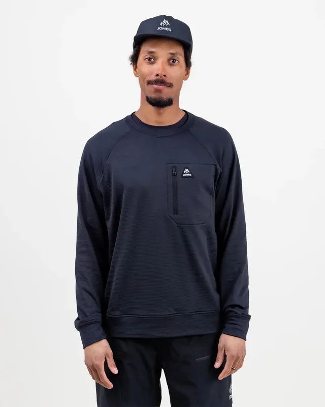 Jones Flagship fleecegenser herre svart M – gridfleece