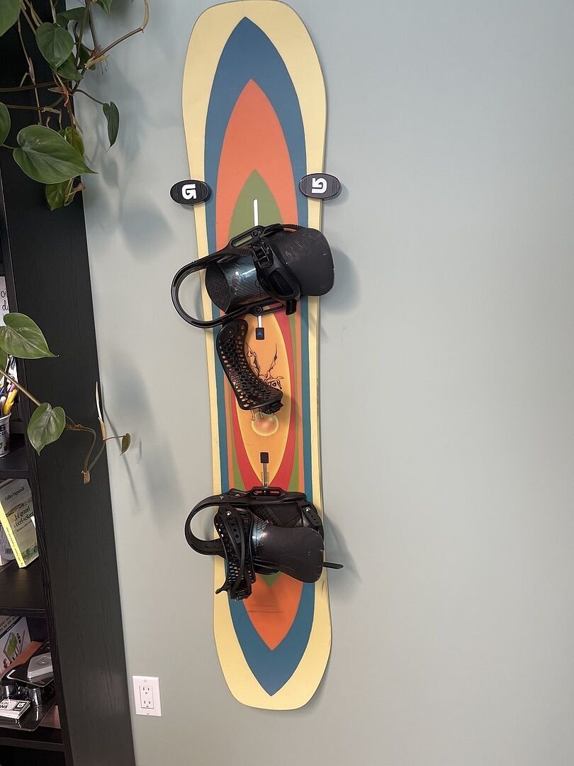 Burton Snowboard Wall Mounts veggfeste Black skånsomt