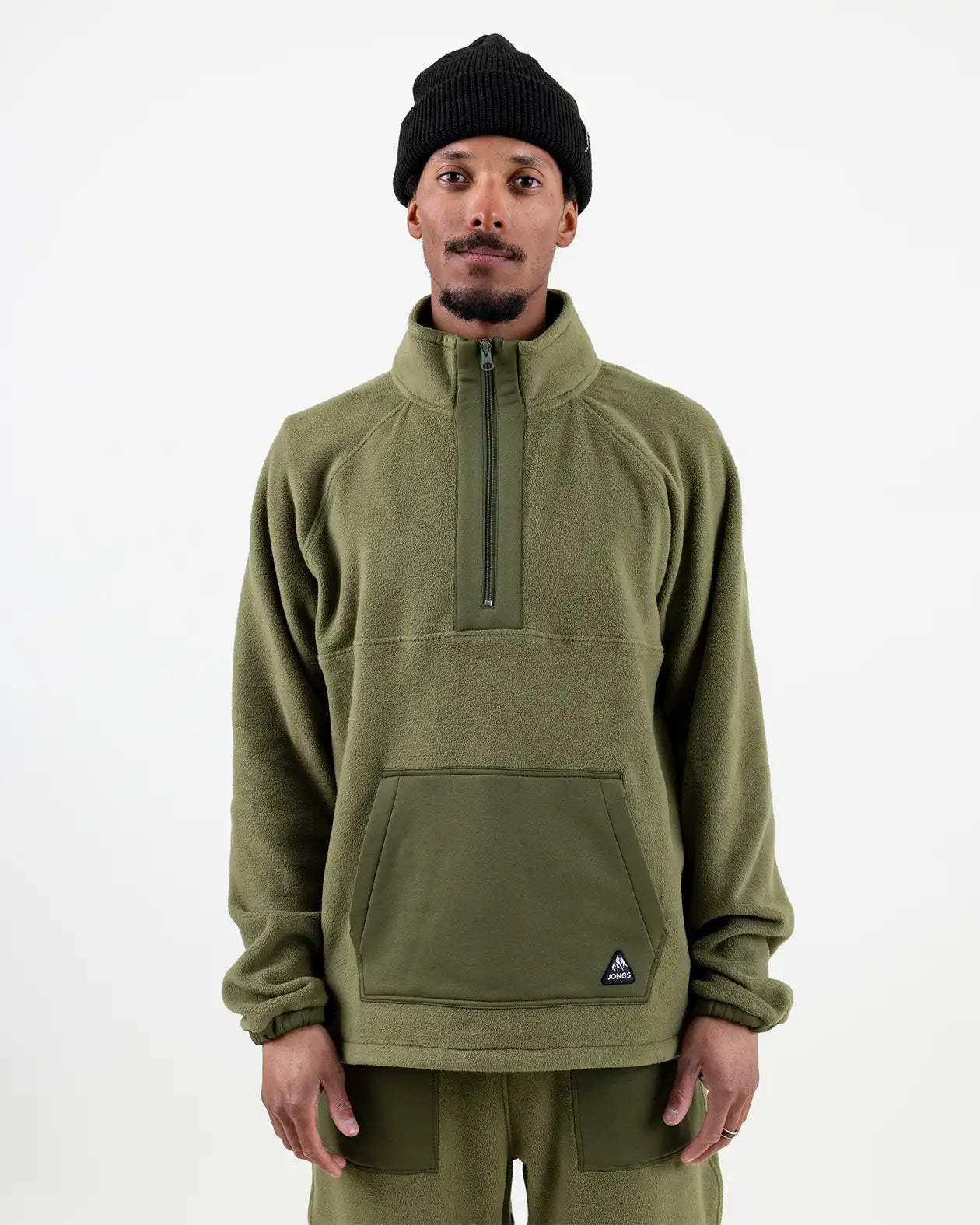 Jones Lodge Half Zip fleece stealth black resirkulert