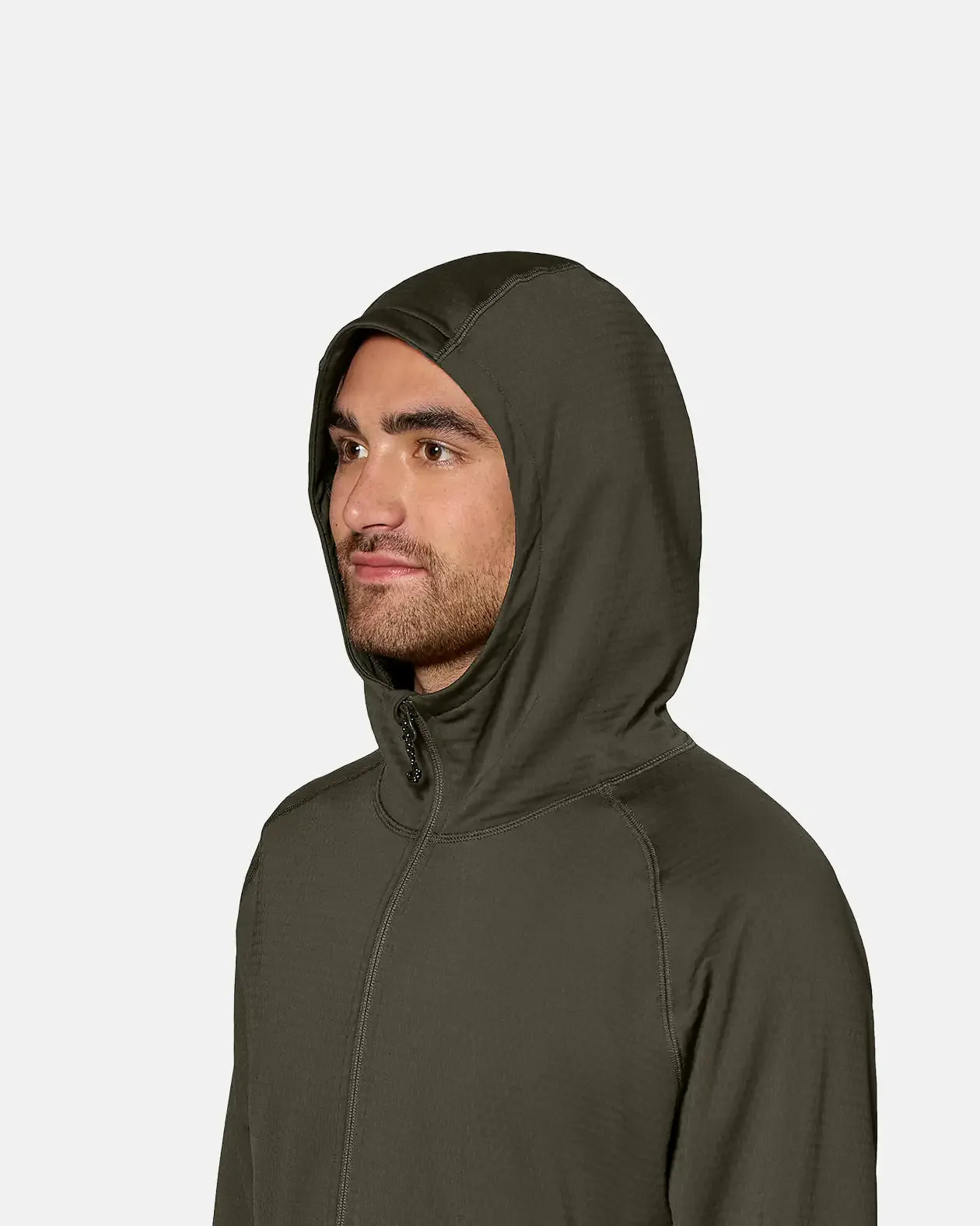 Jones Flagship Grid Fleece Hooded Jacket fleecejakke glacier gray resirkulert
