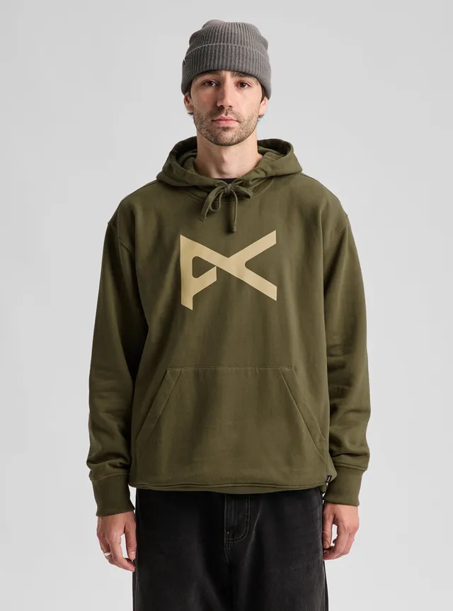 Anon Pullover hettegenser dried moss varm fleece