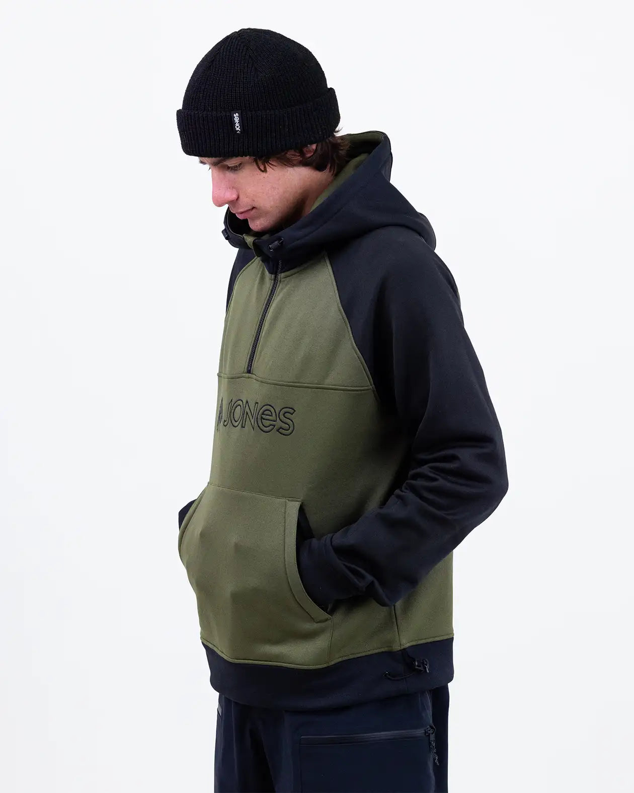 Jones Recycled Fleece Riding Hoodie fleece mørk lett