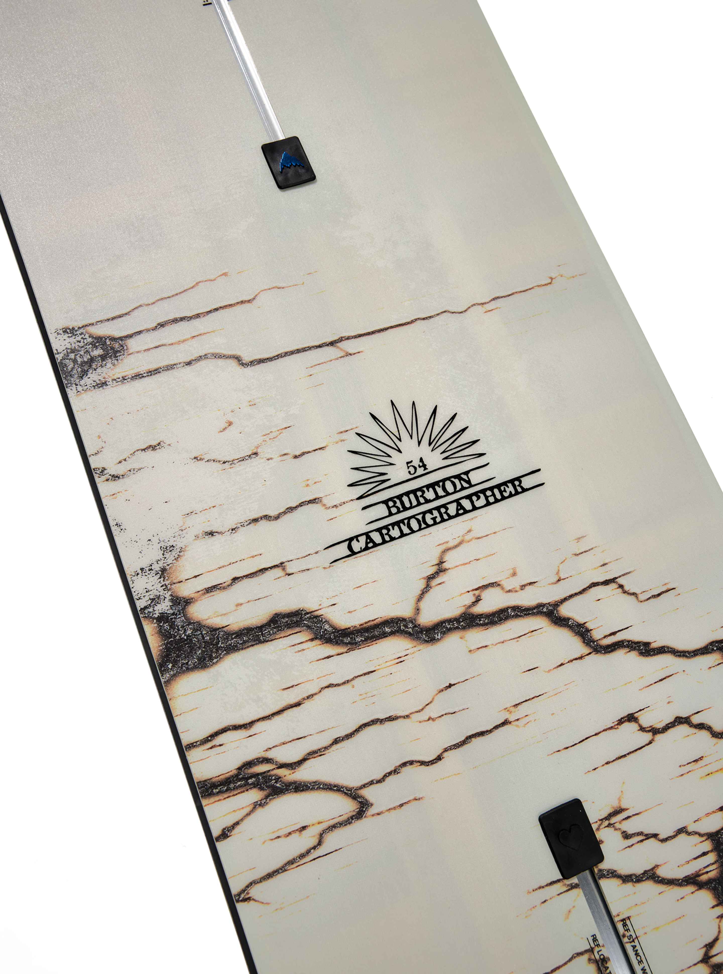 Burton Cartographer Camber snowboard Fractal Burning pudder