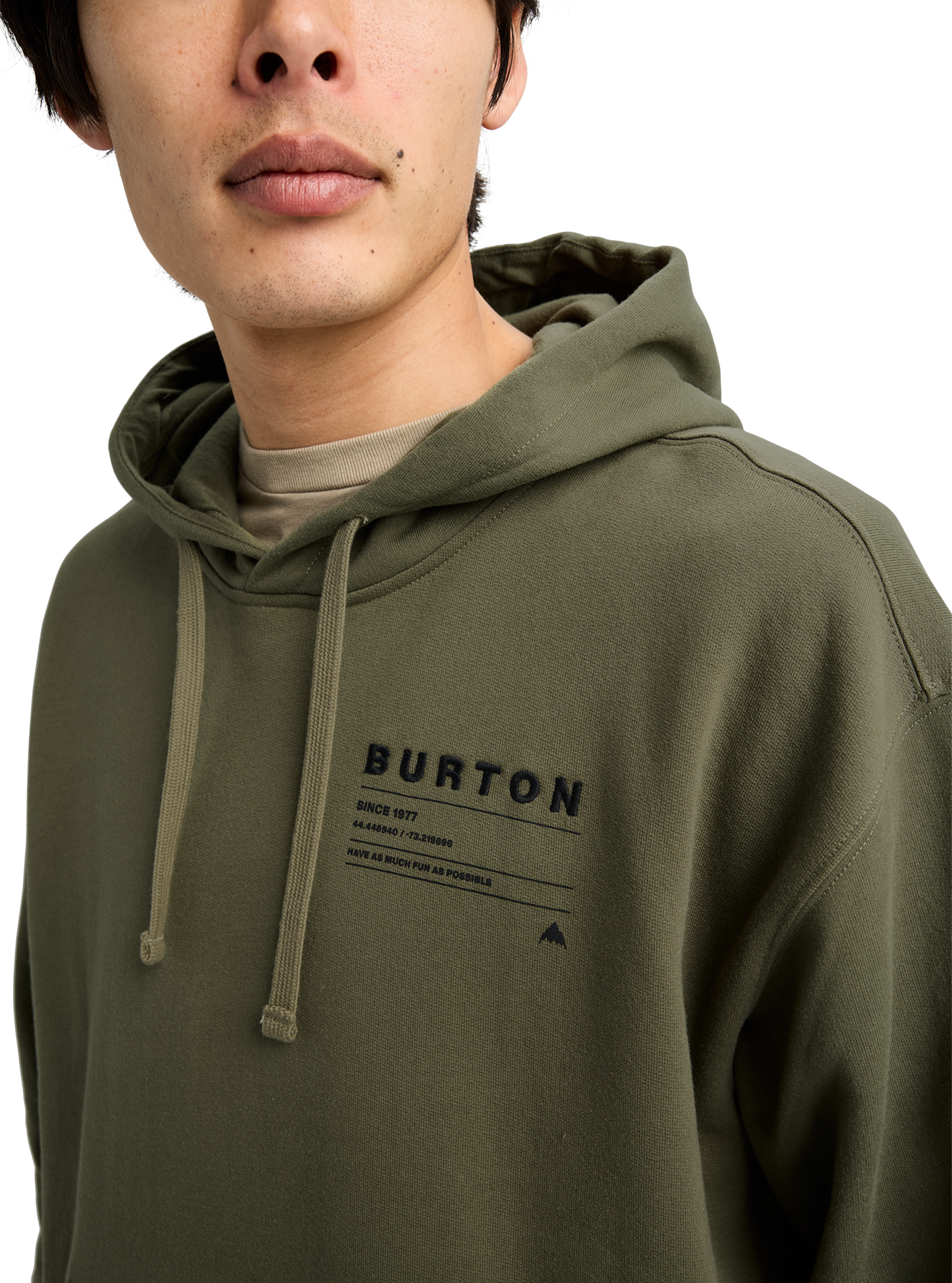 Burton Moretown hettegenser forest moss bomull