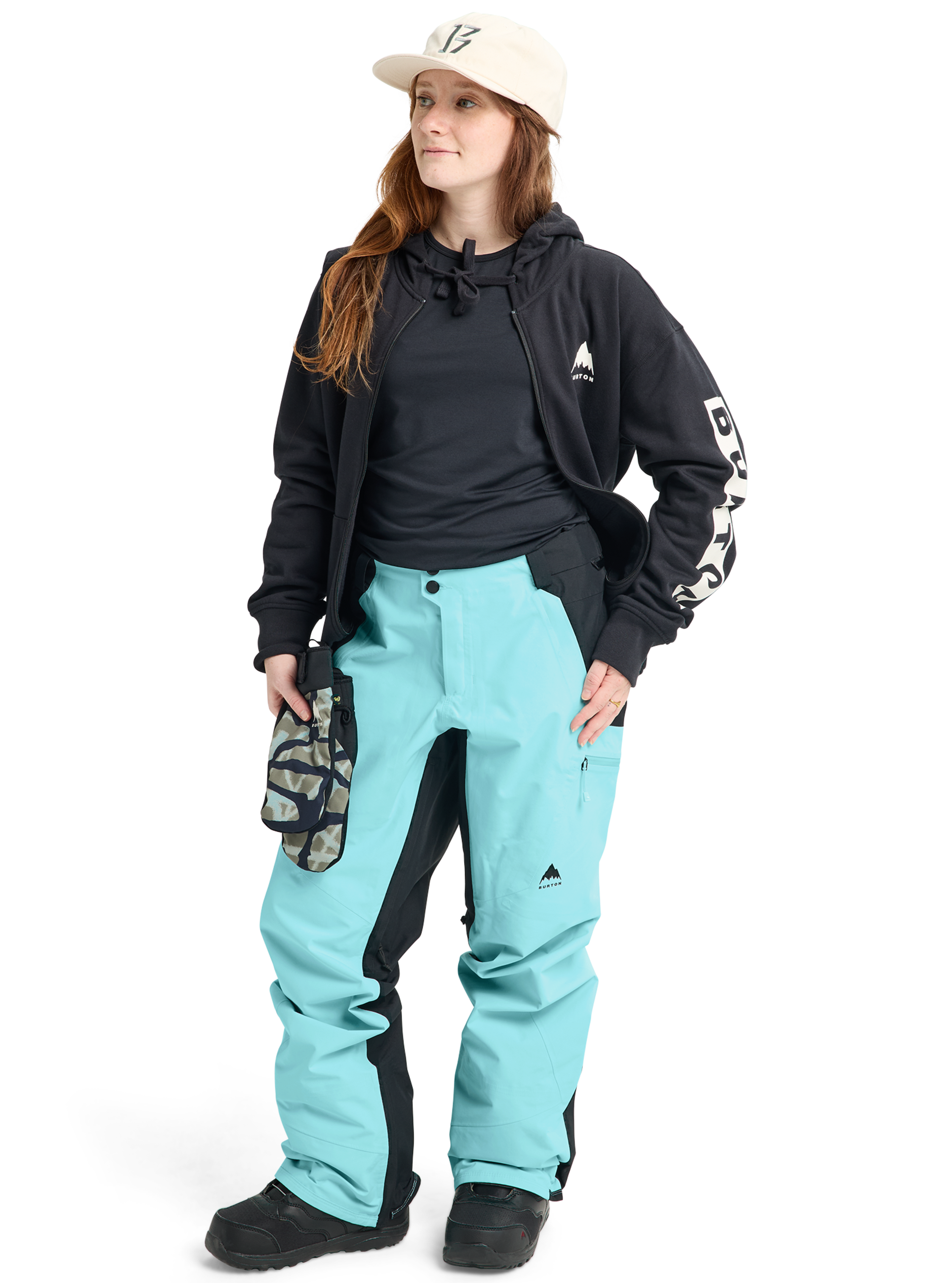 Burton Reserve 3L skallbukse dame Light Teal/True Black 3-lags