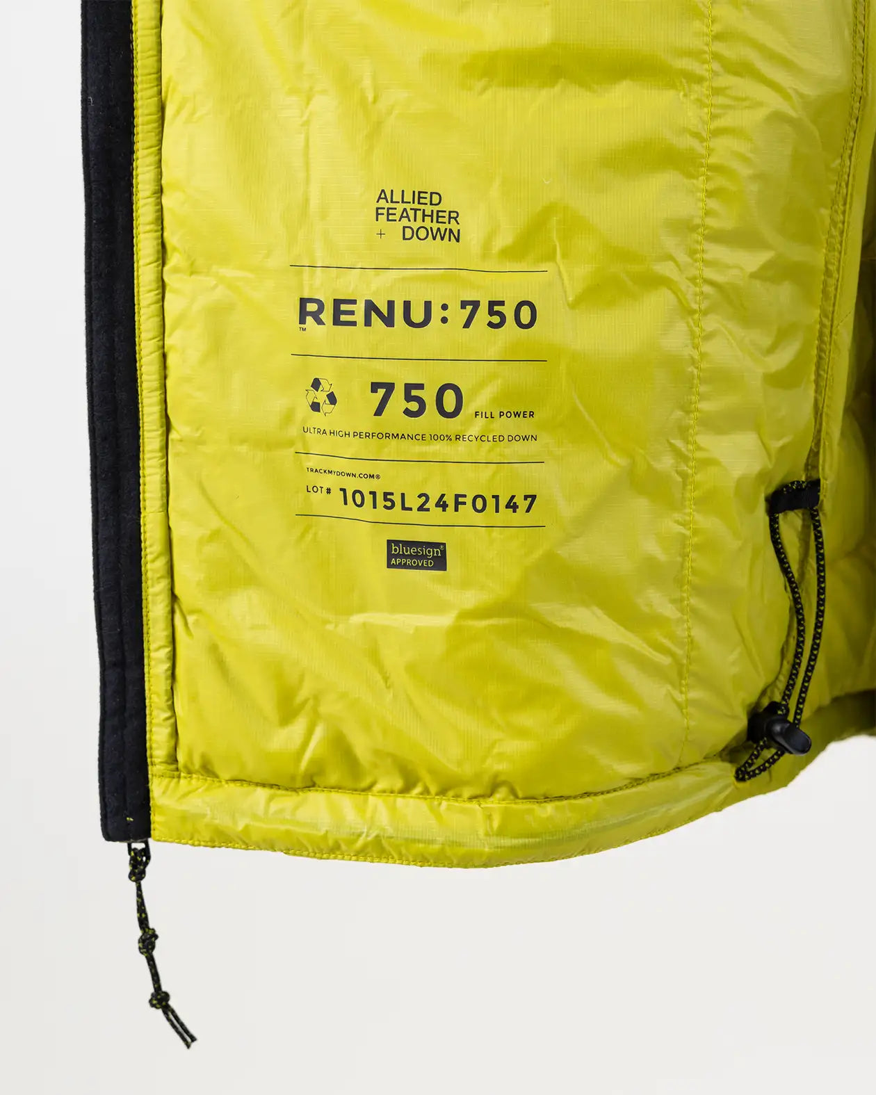 Jones Ultra Re-Up dunjakke atlantic blue resirkulert dun