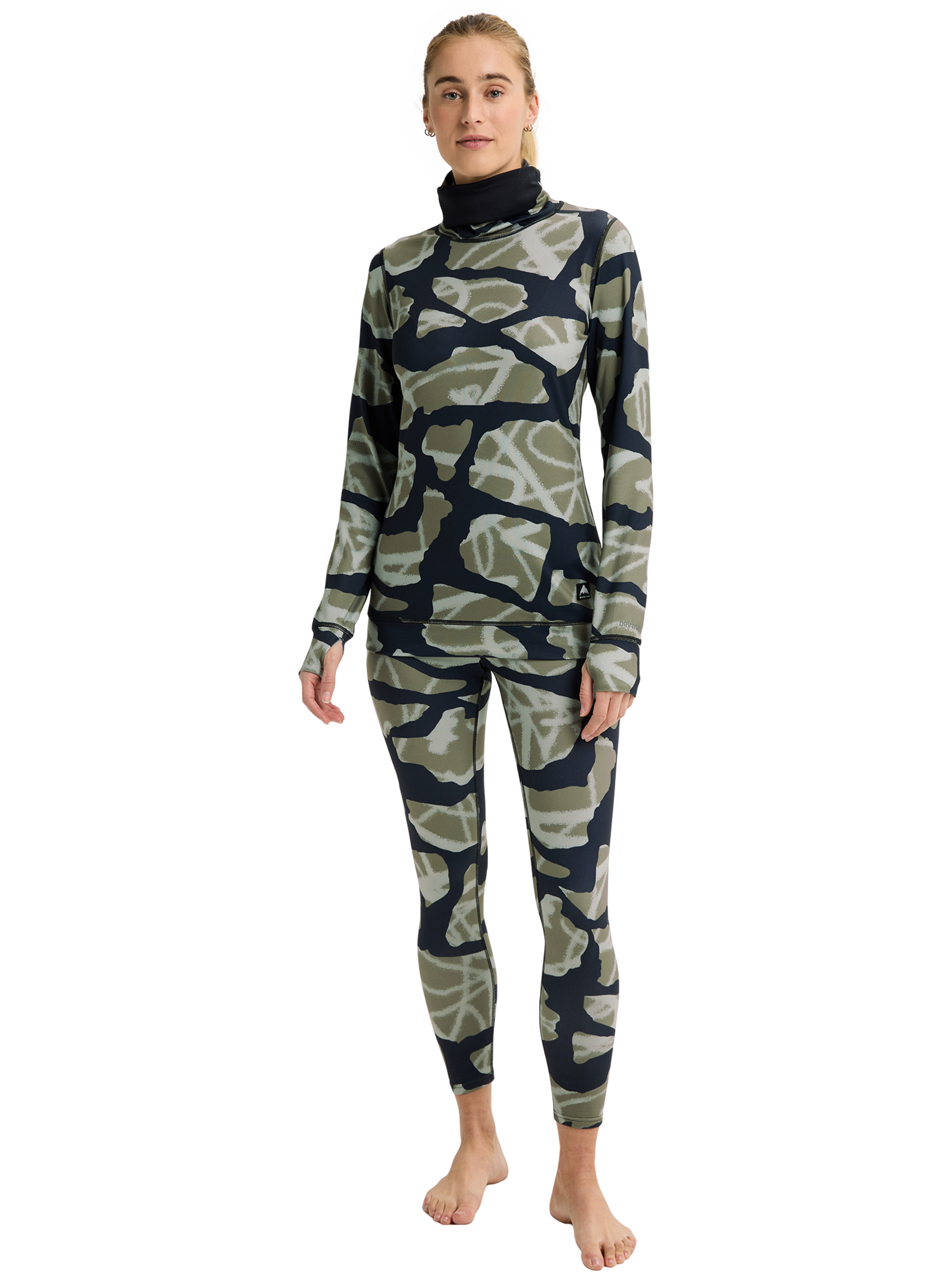 Burton Midweight ulltrøye True Black høy hals dame