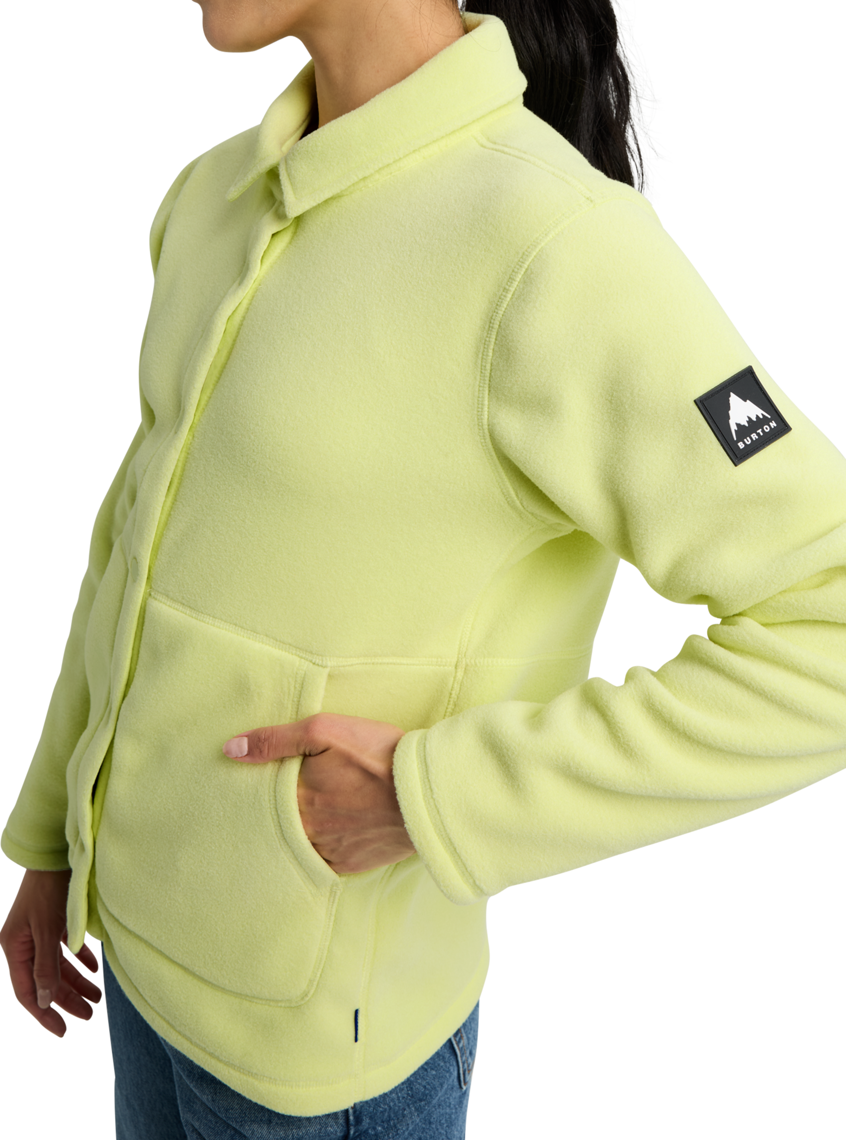 Burton Cinder Fleece snapskjorte dame graffiti camo varm