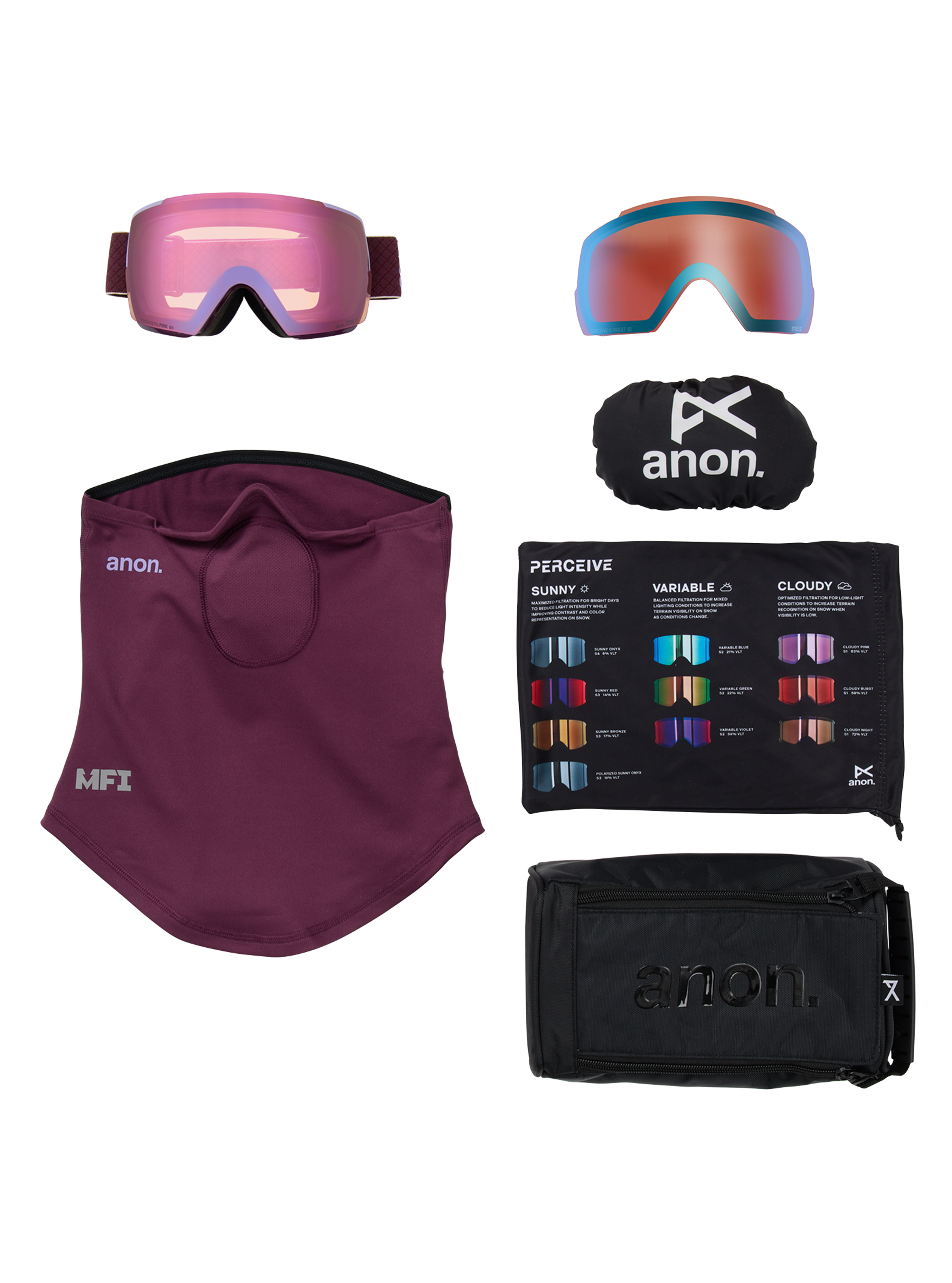 Burton Anon M5S skibrille bonuslinse MFI-maske