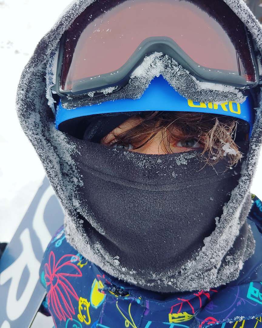 Burton Burke Hood balaklava barn True Black vindtett