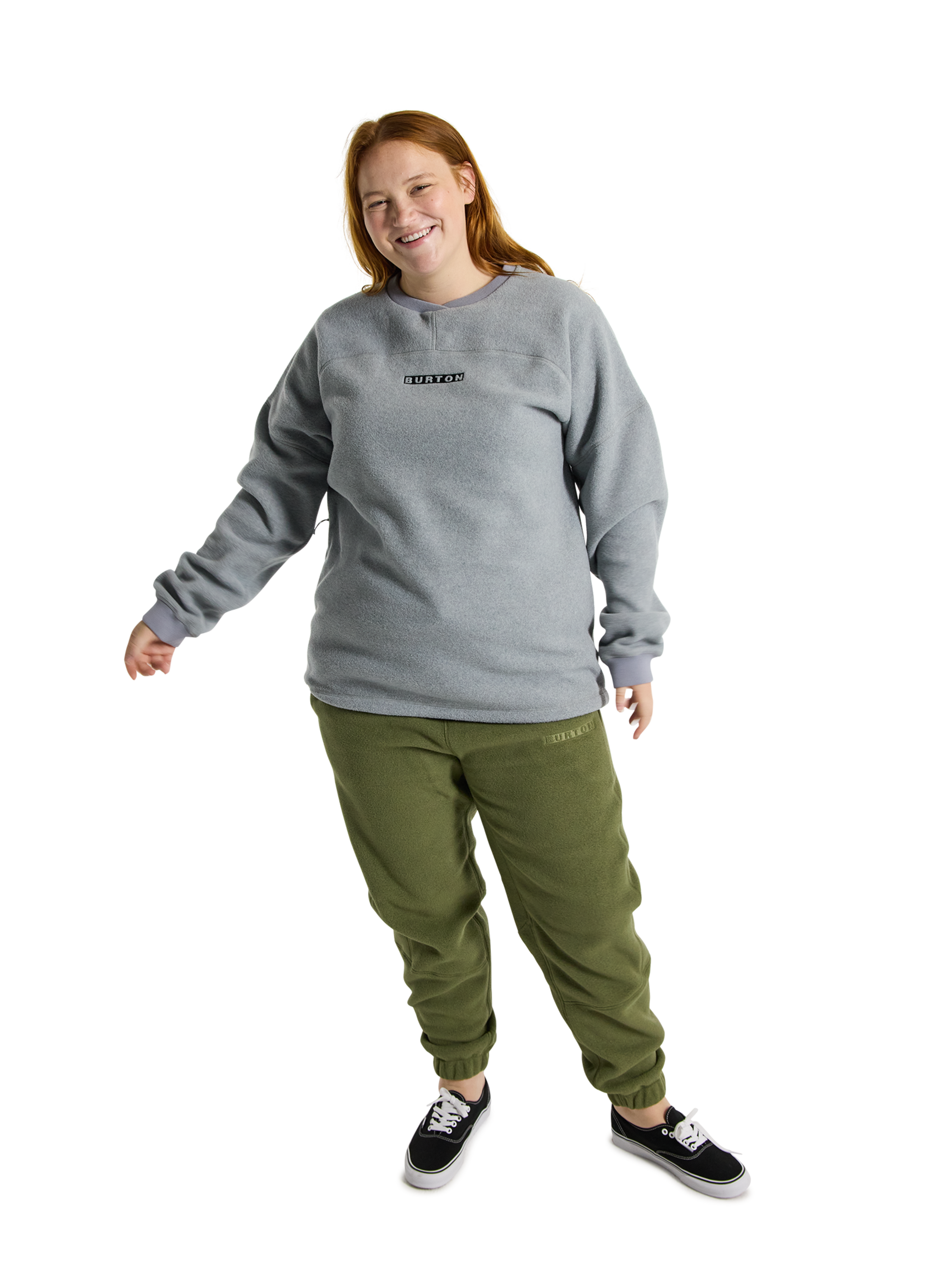 Burton Cinder Crewneck fleecegenser True Black myk