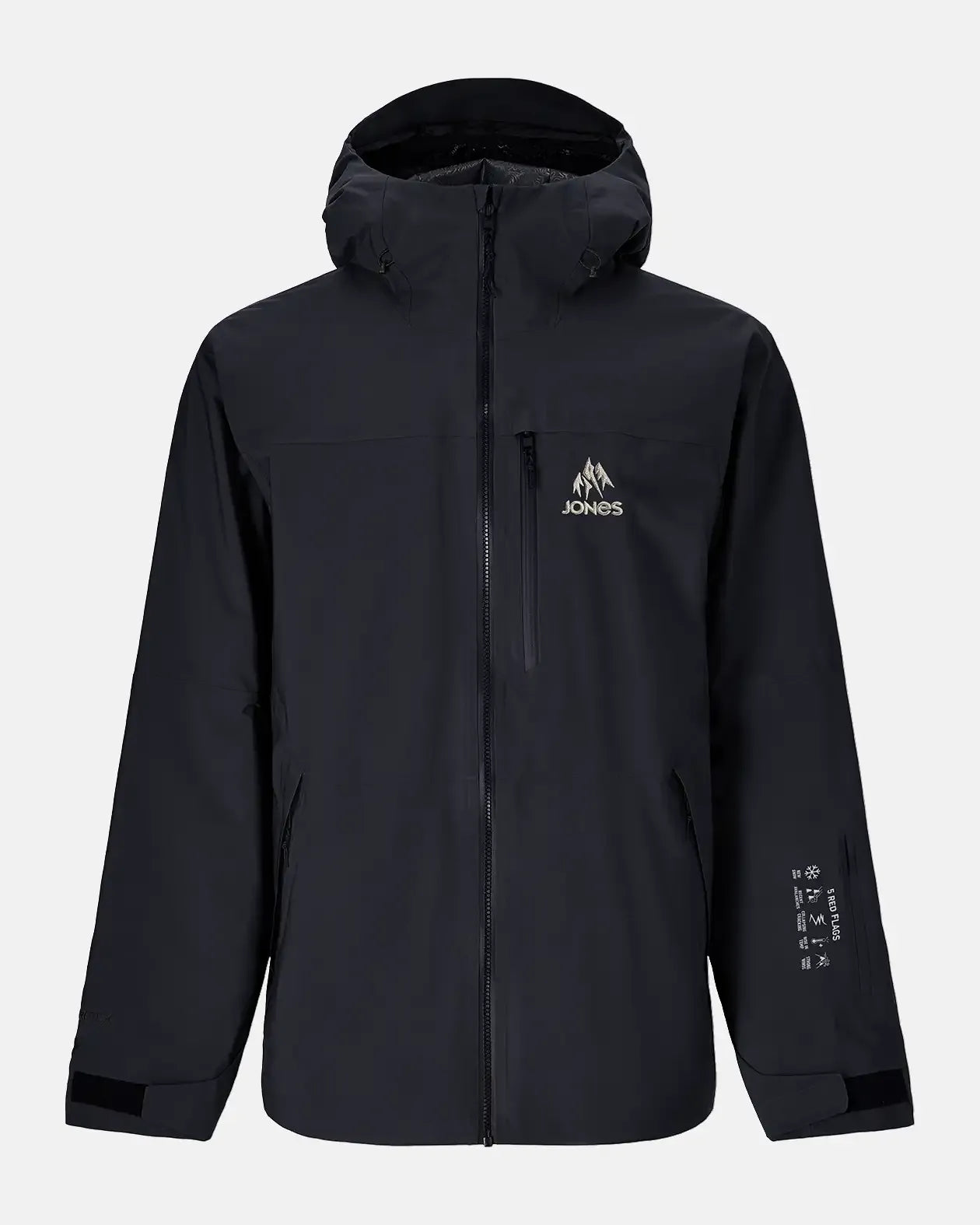 Jones Deeper GORE-TEX jakke Stealth Black isolert herre