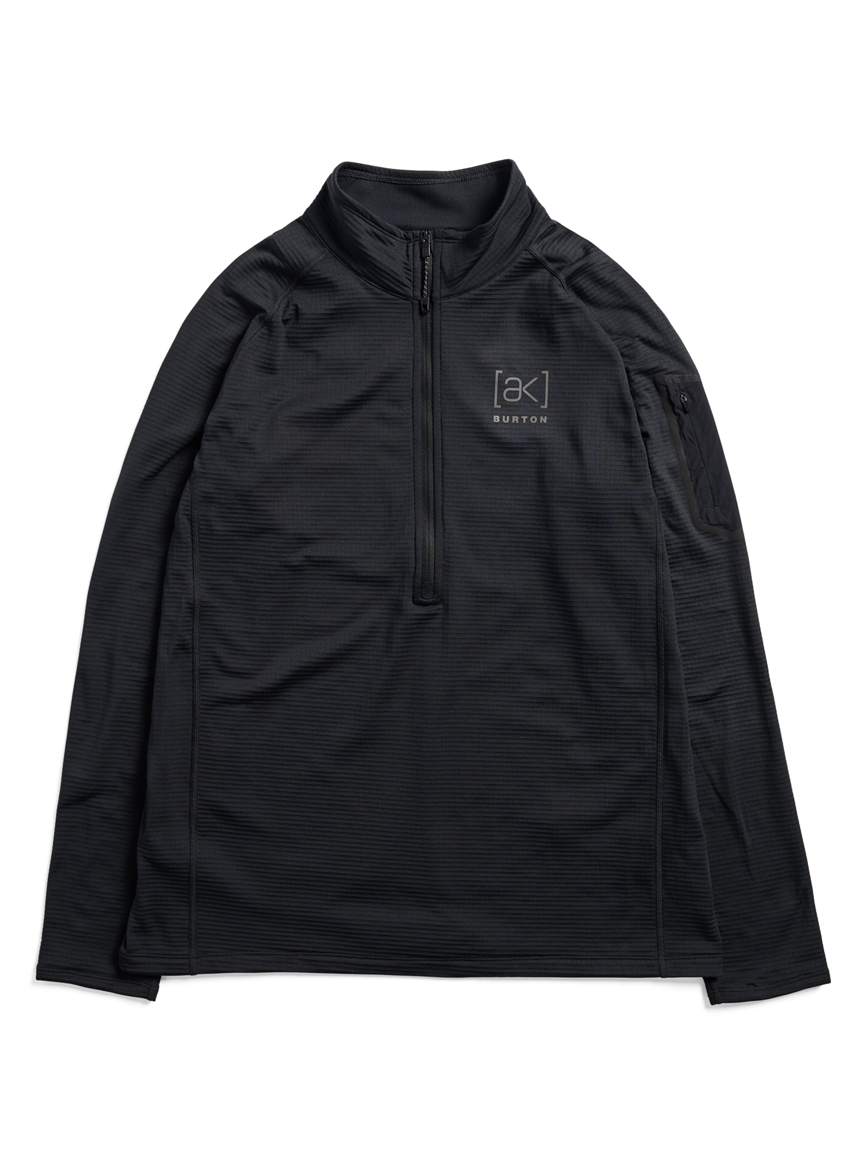 Burton ak Helium Grid half-zip fleece herre True Black pustende