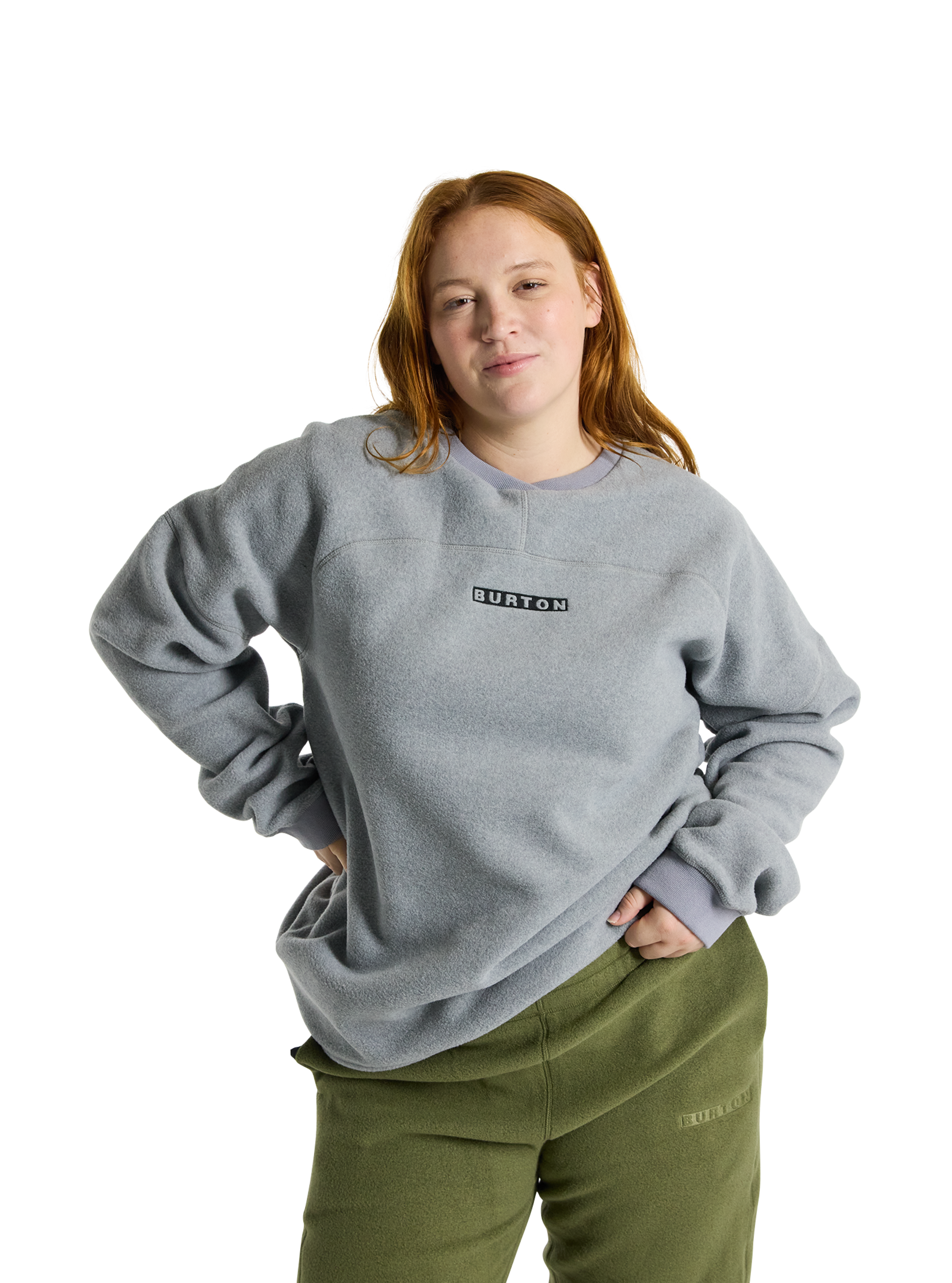 Burton Cinder Crewneck fleecegenser True Black myk