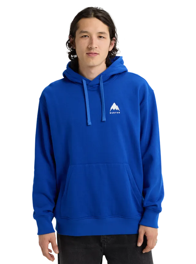 Burton Mountain Pullover hettegenser Jake Blue økologisk bomull