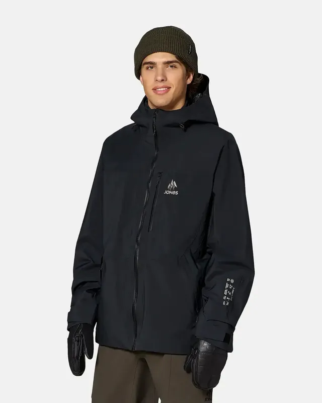 Jones Deeper GORE-TEX jakke Stealth Black isolert herre