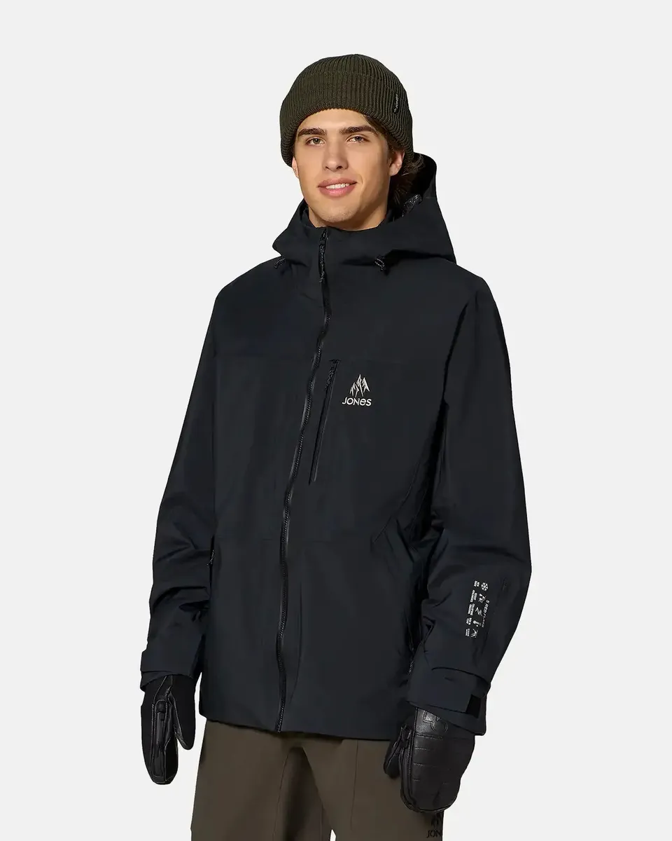 Jones Deeper GORE-TEX jakke Stealth Black isolert herre