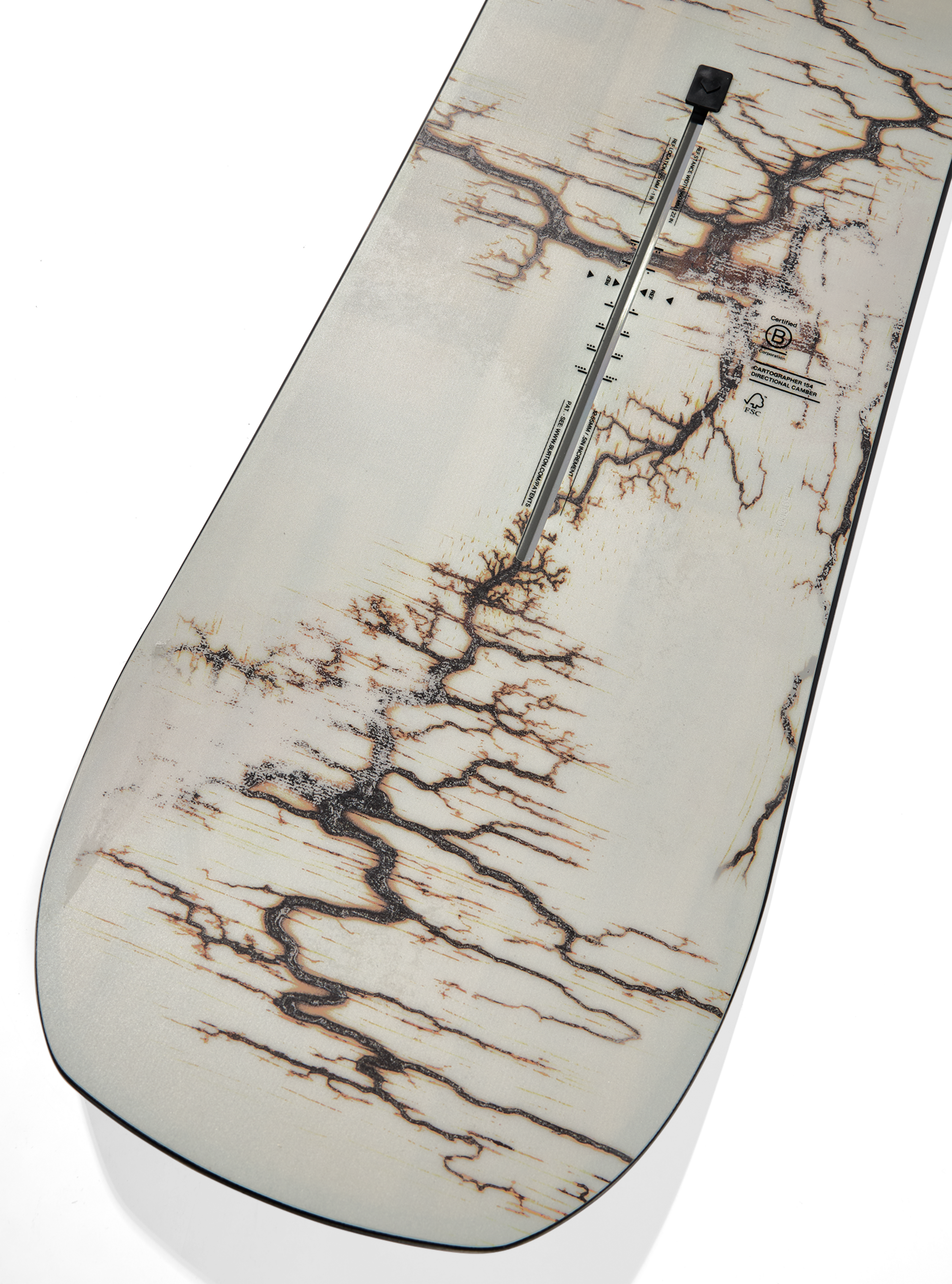 Burton Cartographer Camber snowboard Fractal Burning pudder