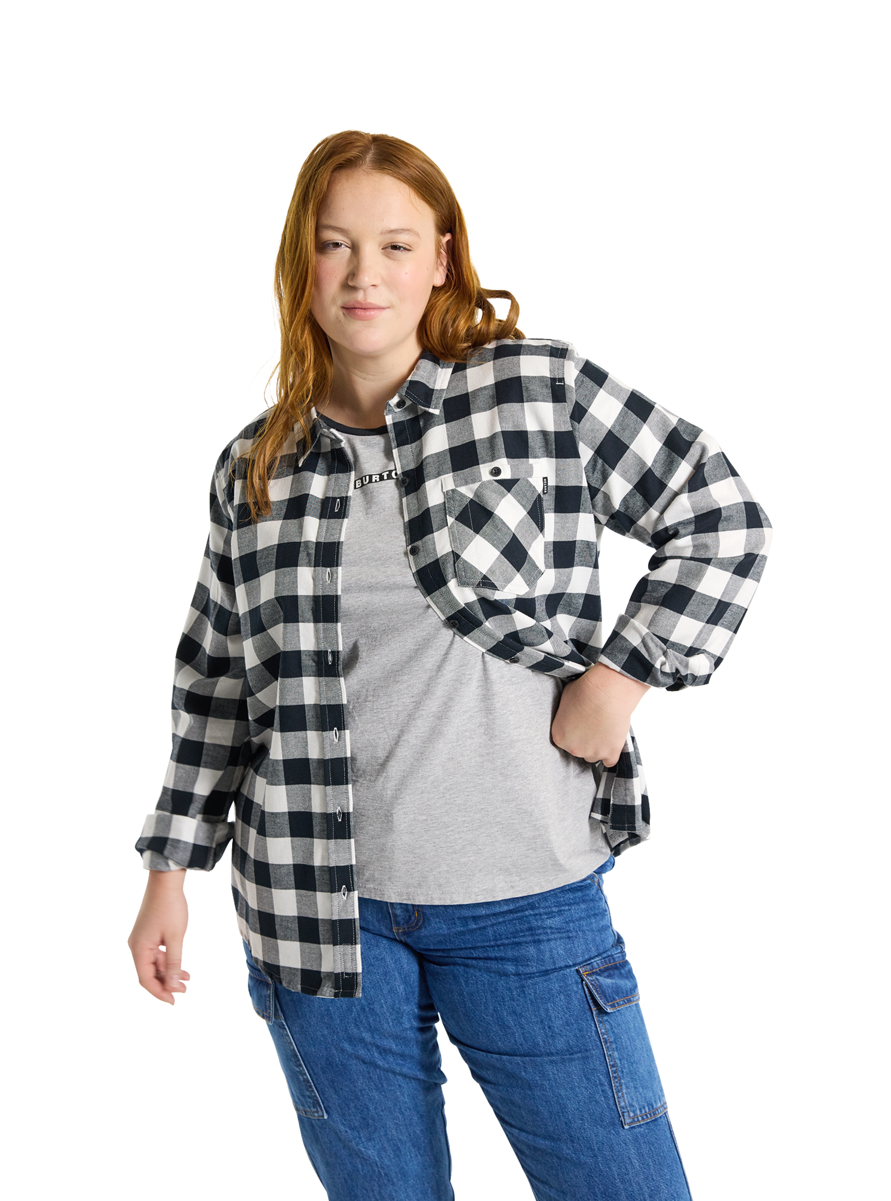 Burton Favorite flanellskjorte dame grønn M – rutete