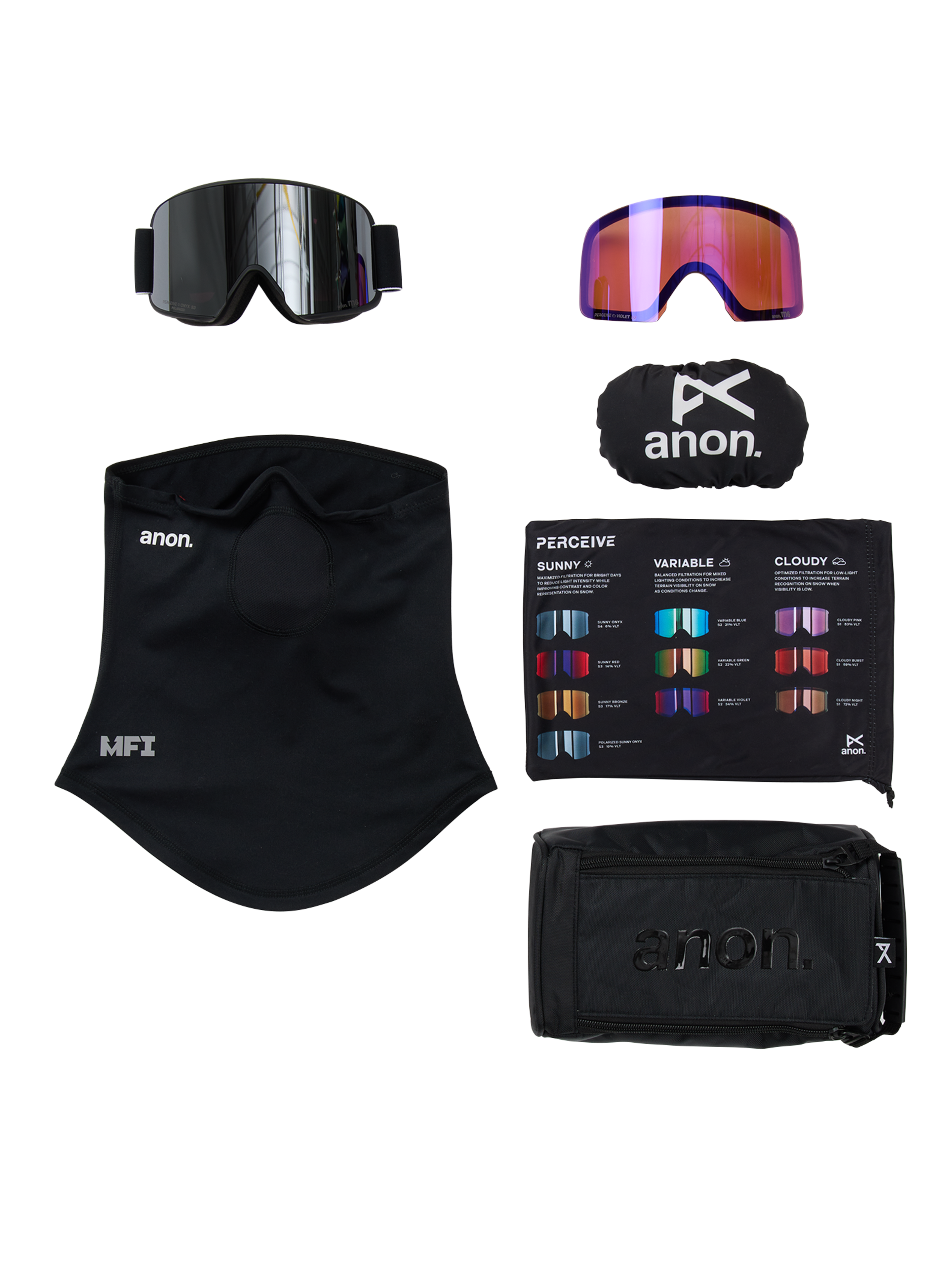 Anon M6 skibriller Black polarisert Onyx magnetskifte