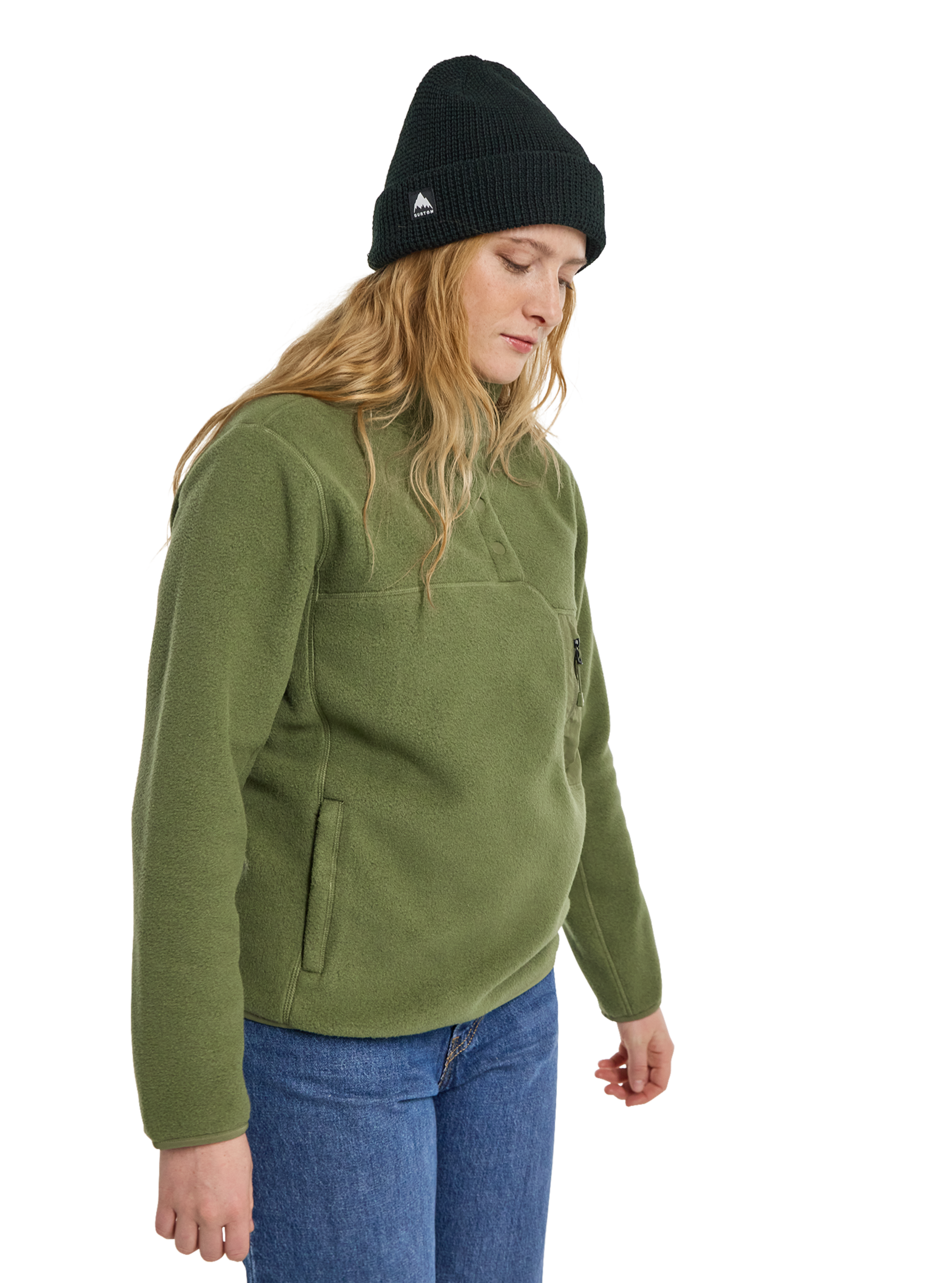 Burton Cinder fleecegenser Forest Moss pullover
