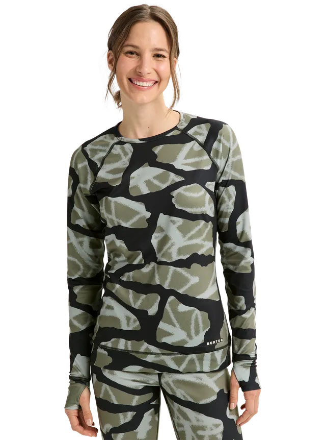 Burton Lightweight X Base Layer Crewneck true black lett