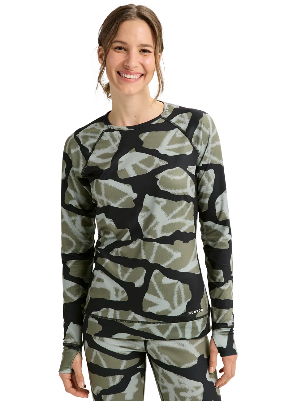 Burton Lightweight X Base Layer Crewneck true black lett