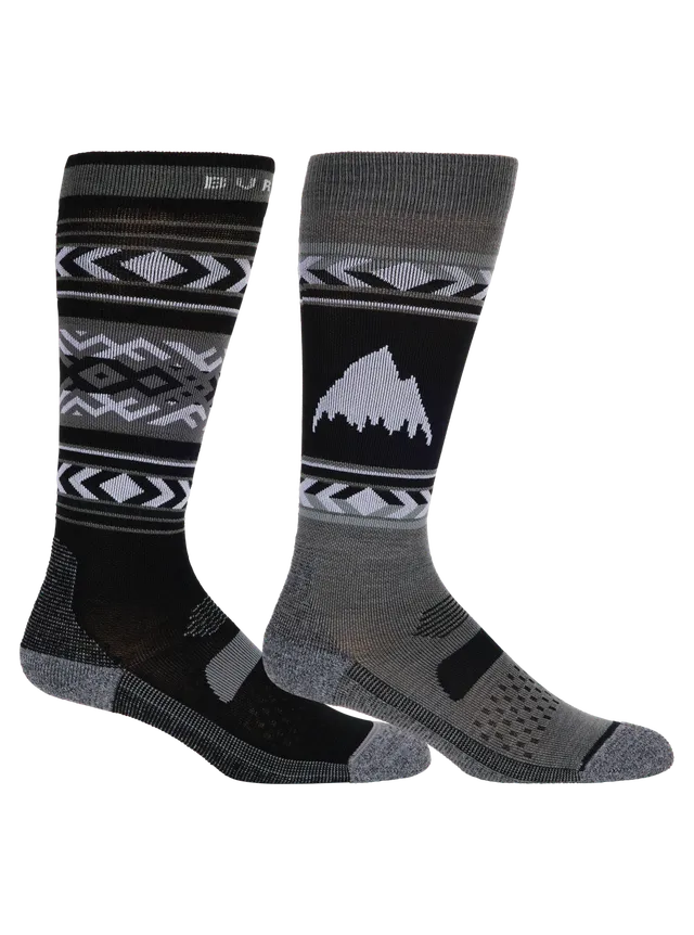 Burton Performance Lightweight sokker dame True Black ull 2-pk