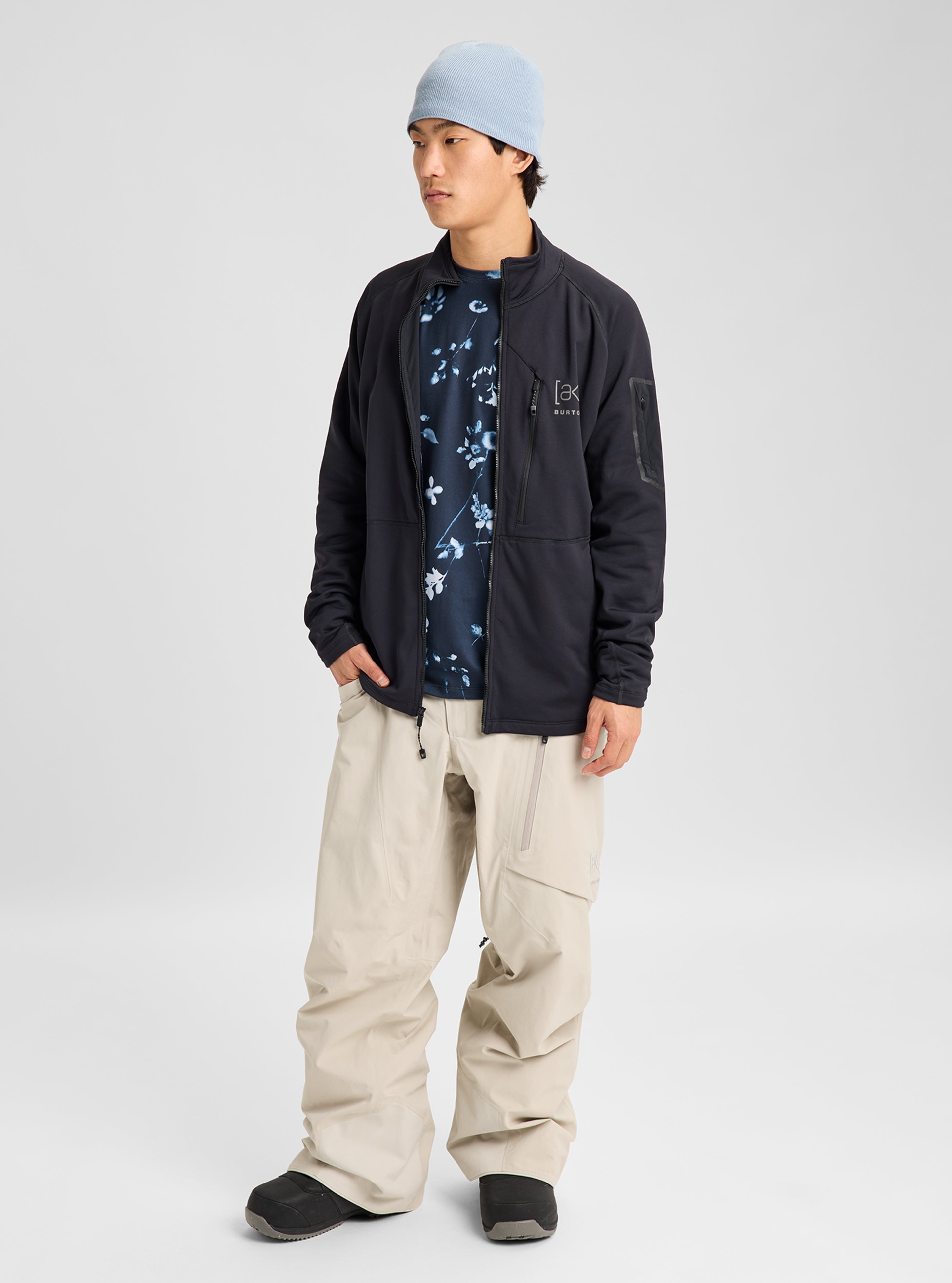 Burton [ak] Baker Stretch Fleecejakke svart herre