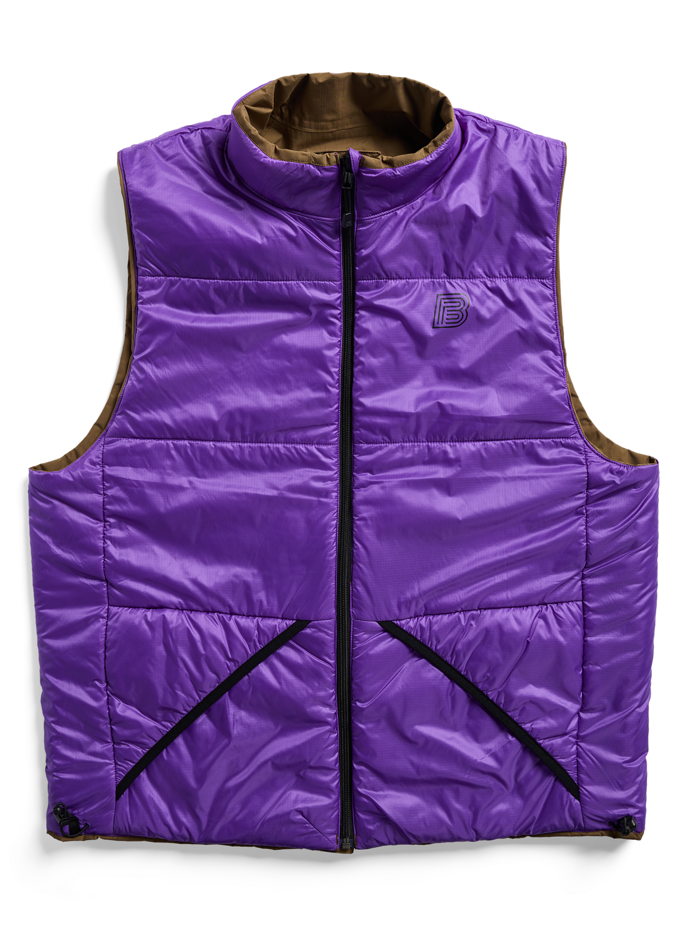 Burton Reversible Insulated vest Earth Ship Brown vendbar